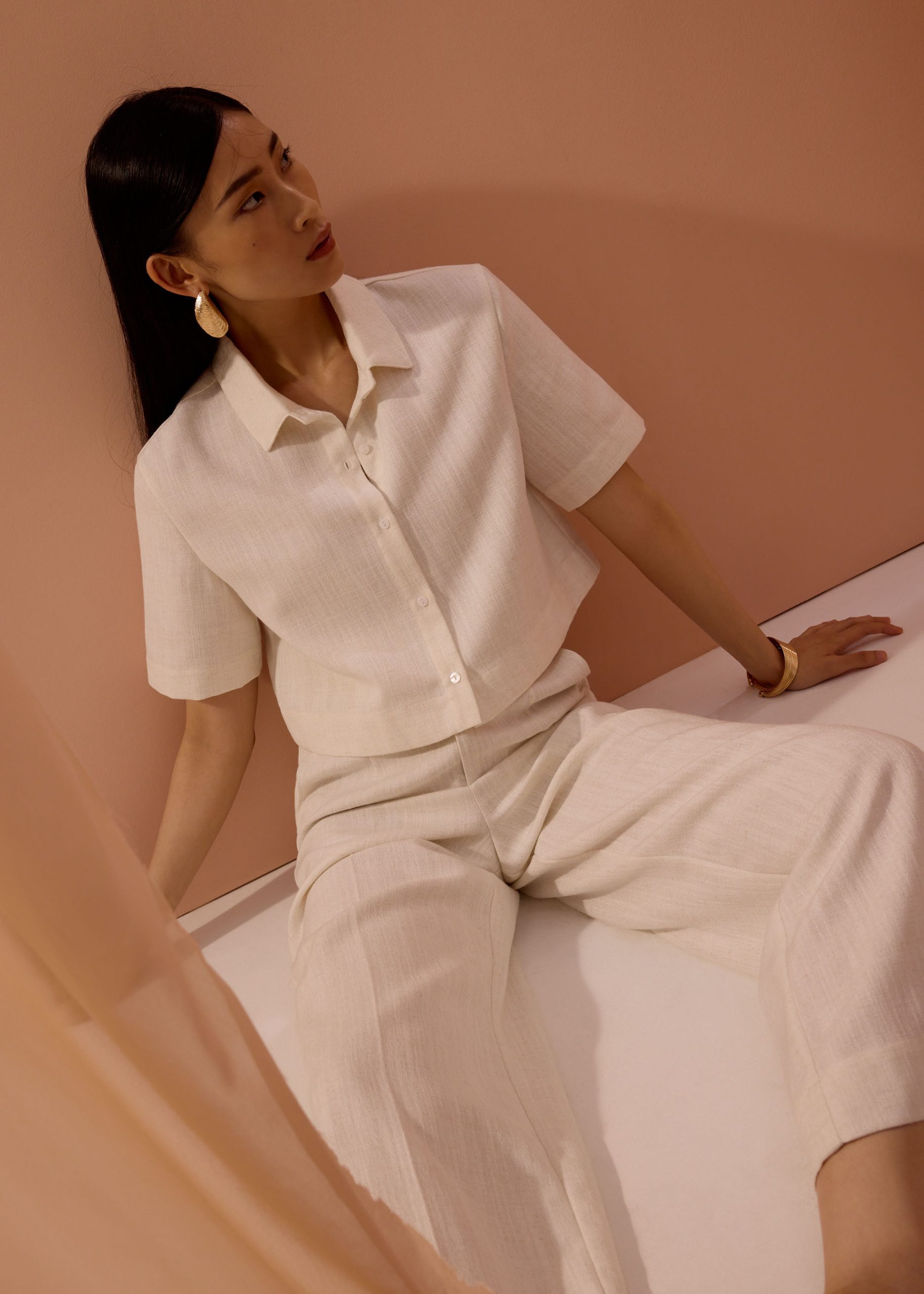 Leggy??Seva Textured Super High Waist Straight Leg Pants - Image 4
