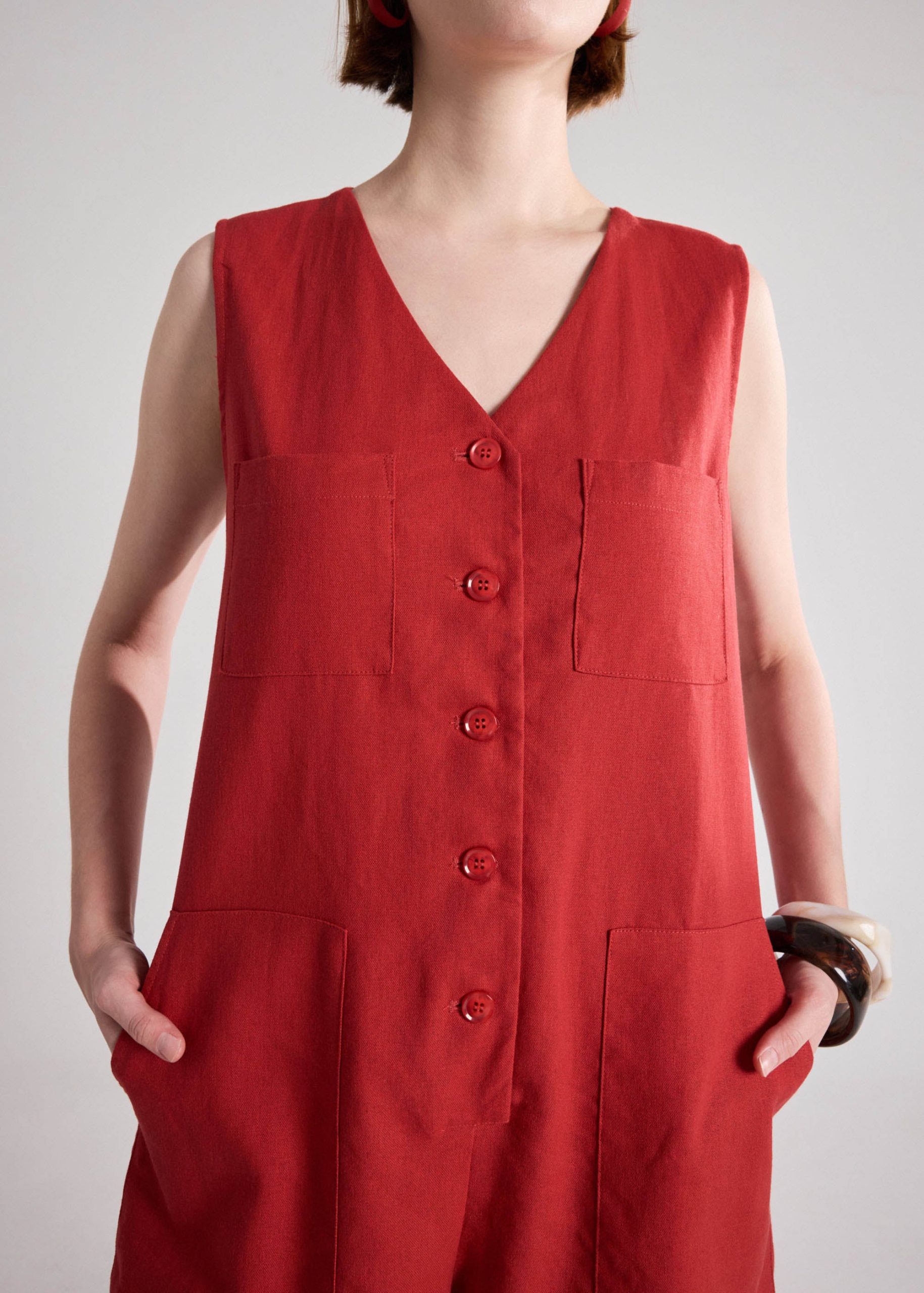 Patch Pocket Romper - Image 15