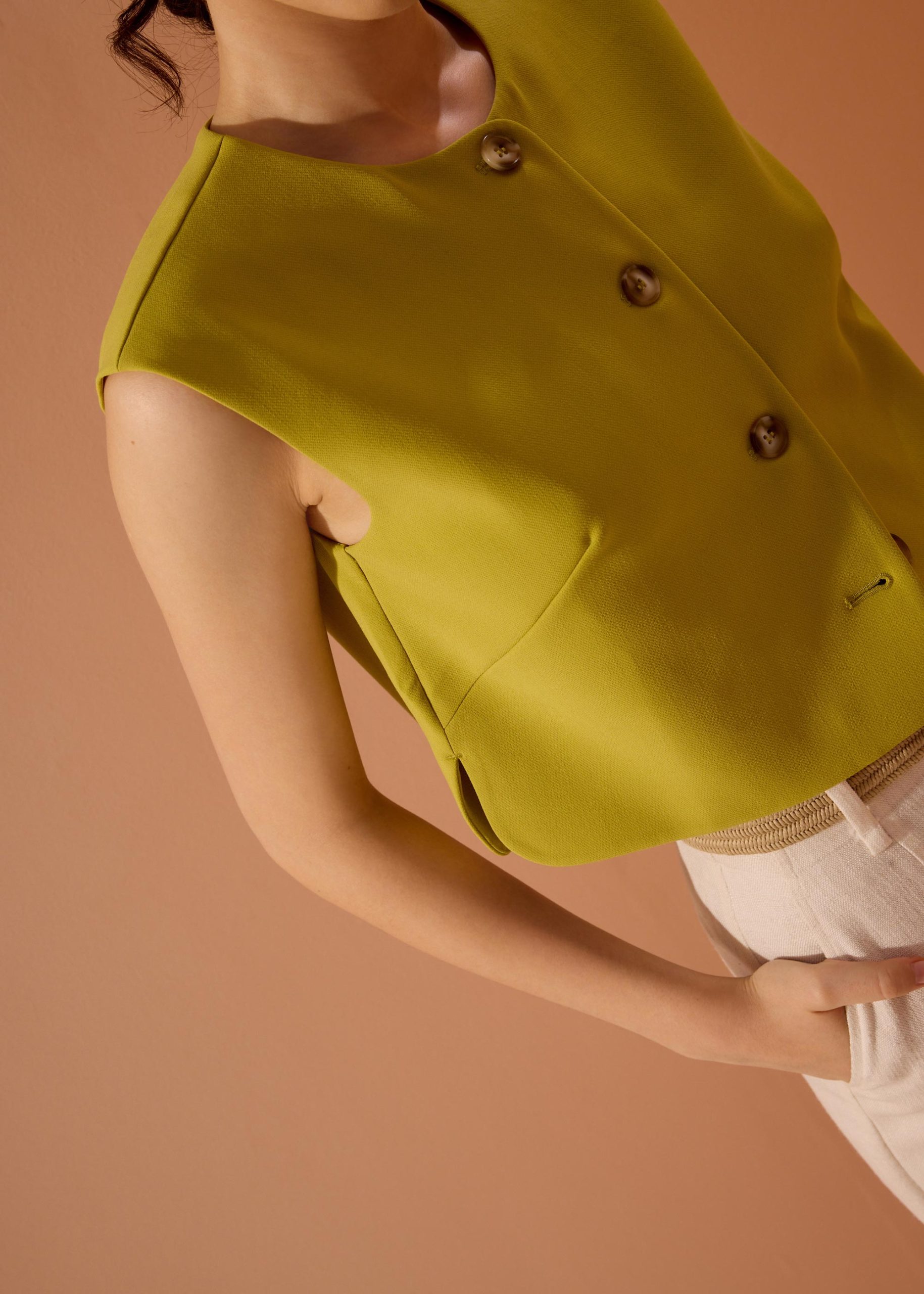Sammie Boxy Button Down Crop Top - Image 16