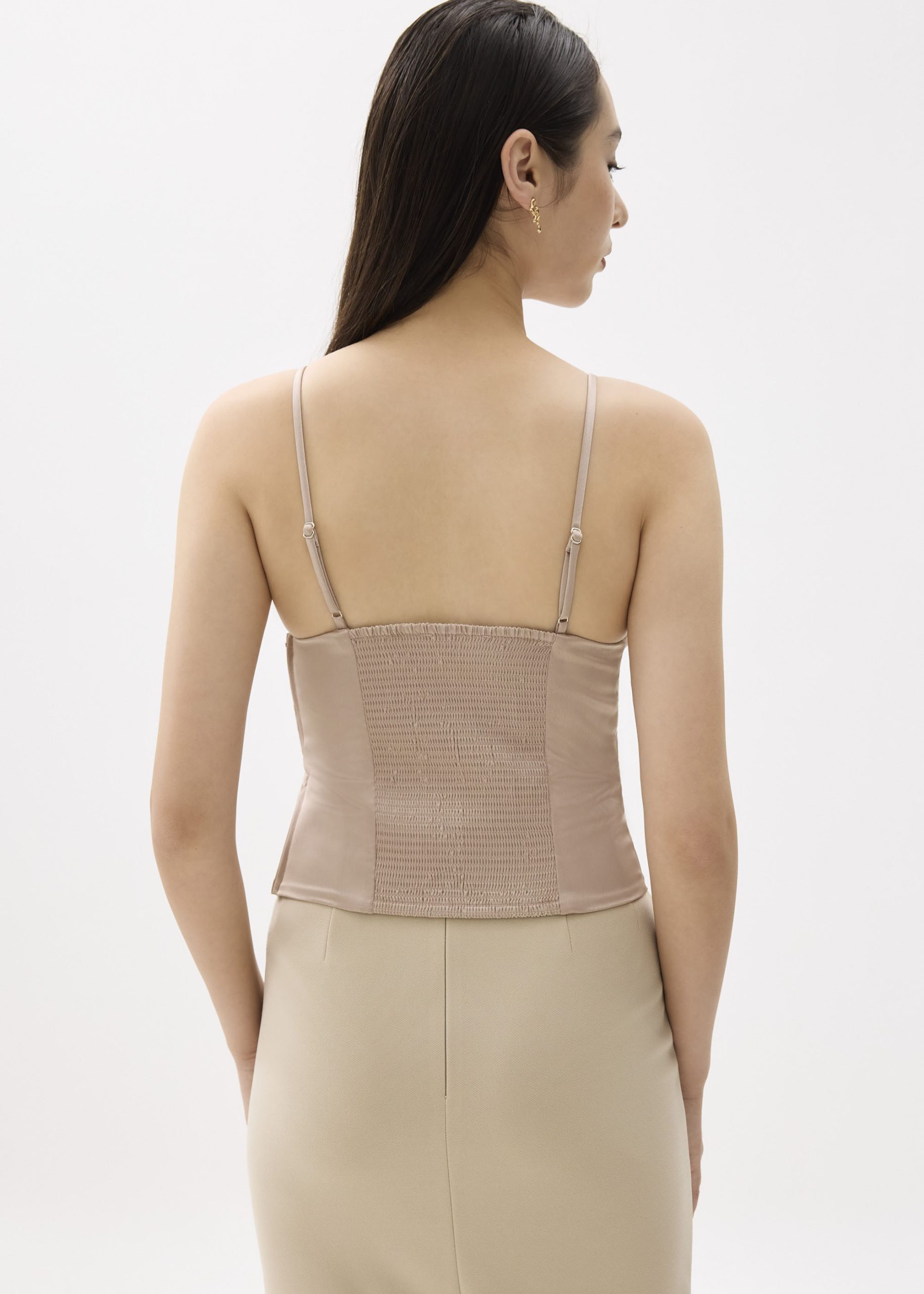 BraFree by LB Satin V-neck Camisole Top - Image 11