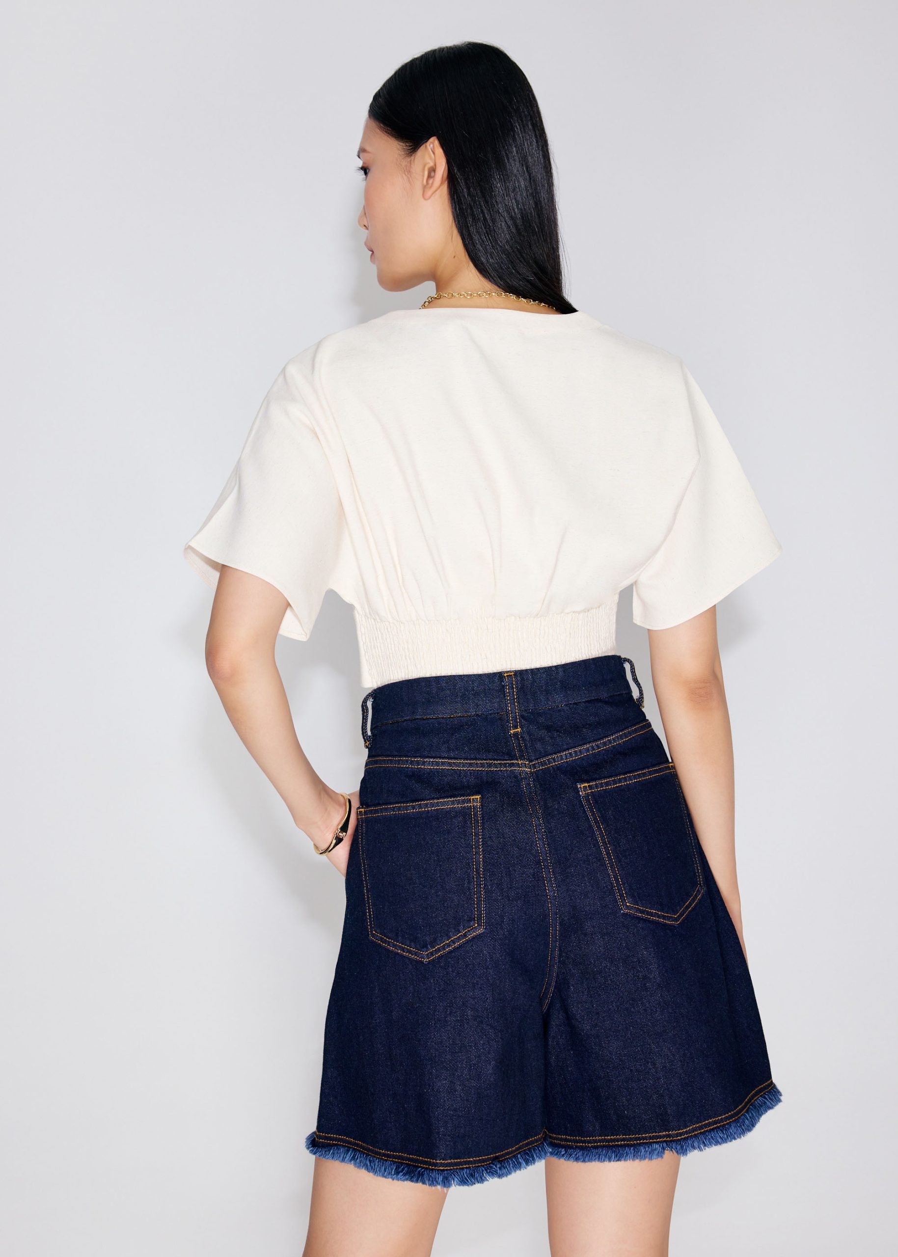 V-neck Kimono Sleeve Crop Top - Image 11