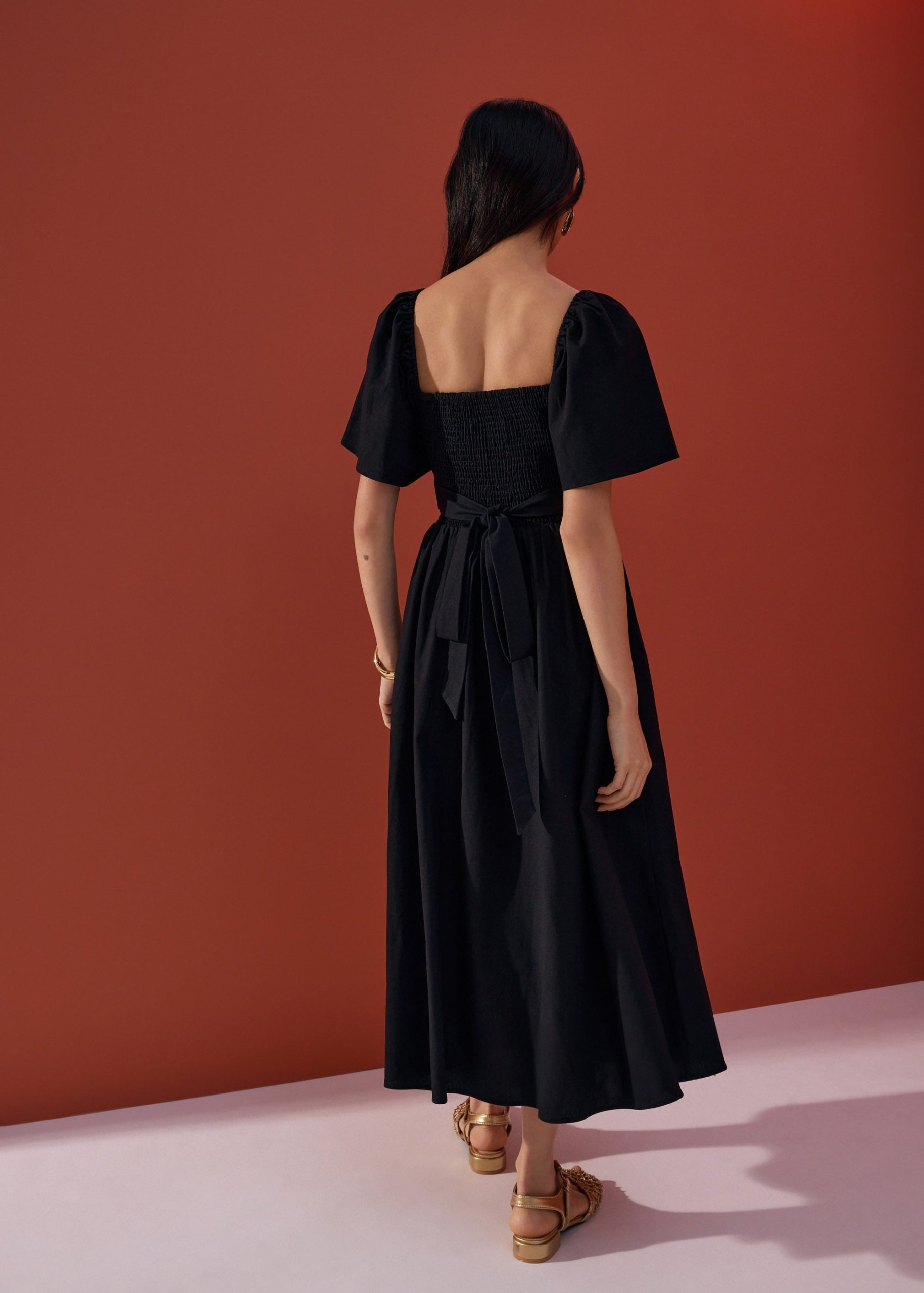 Reversible Bell Sleeve Fit & Flare Midaxi Dress - Image 5