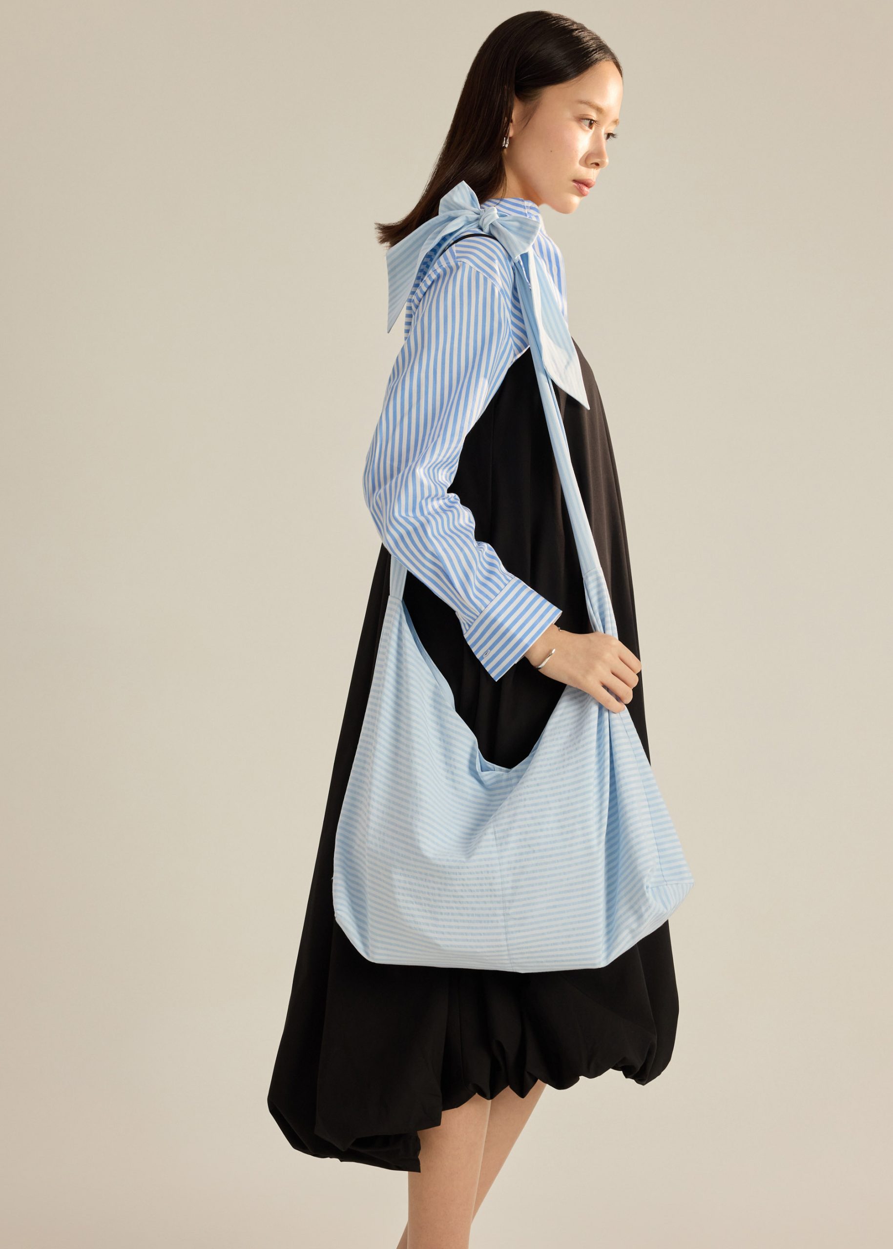 Striped Adjustable Tote Bag - Image 4