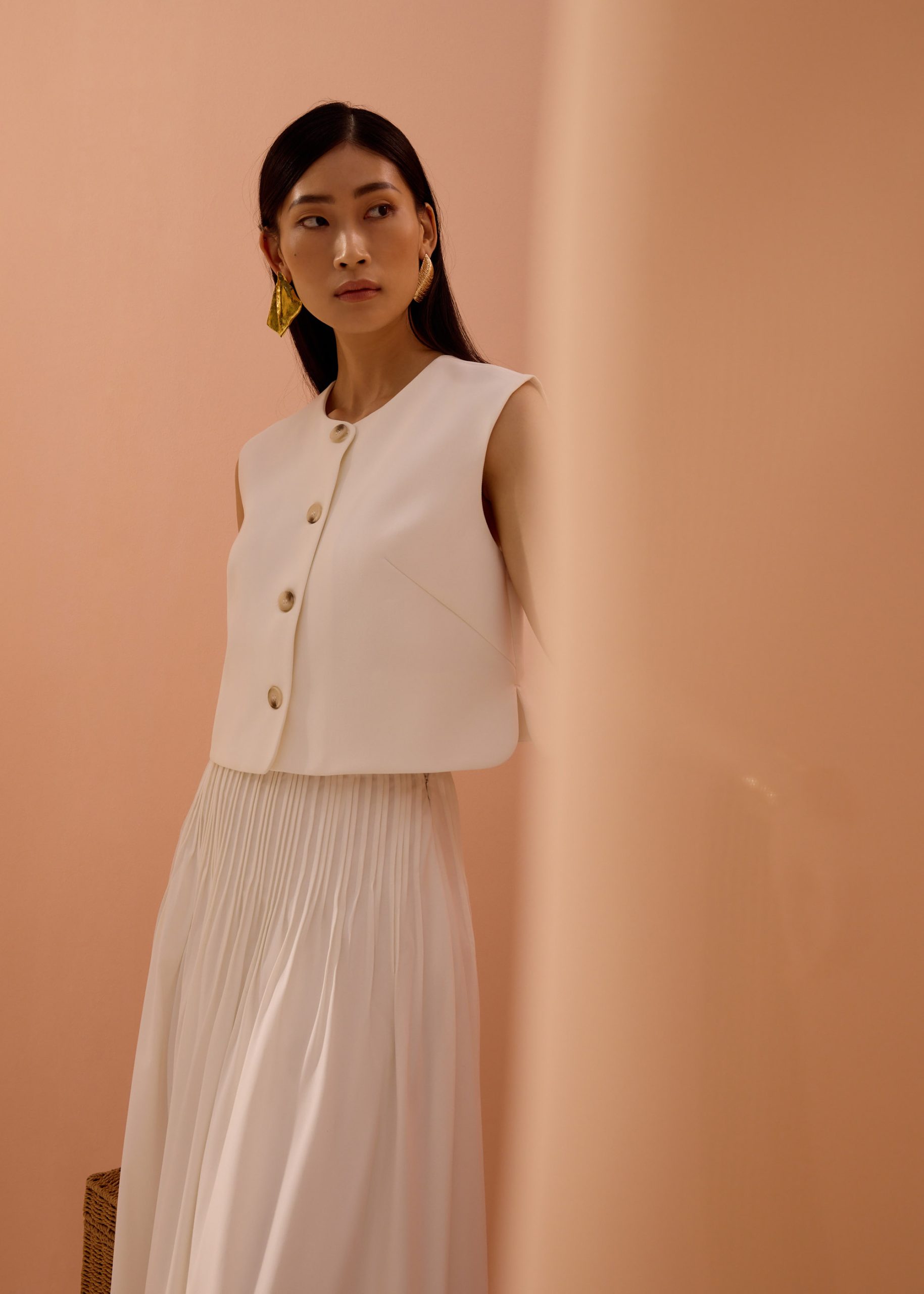 Sammie Boxy Button Down Crop Top - Image 6