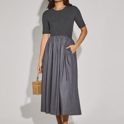 Jersey Fit & Flare Midaxi Dress