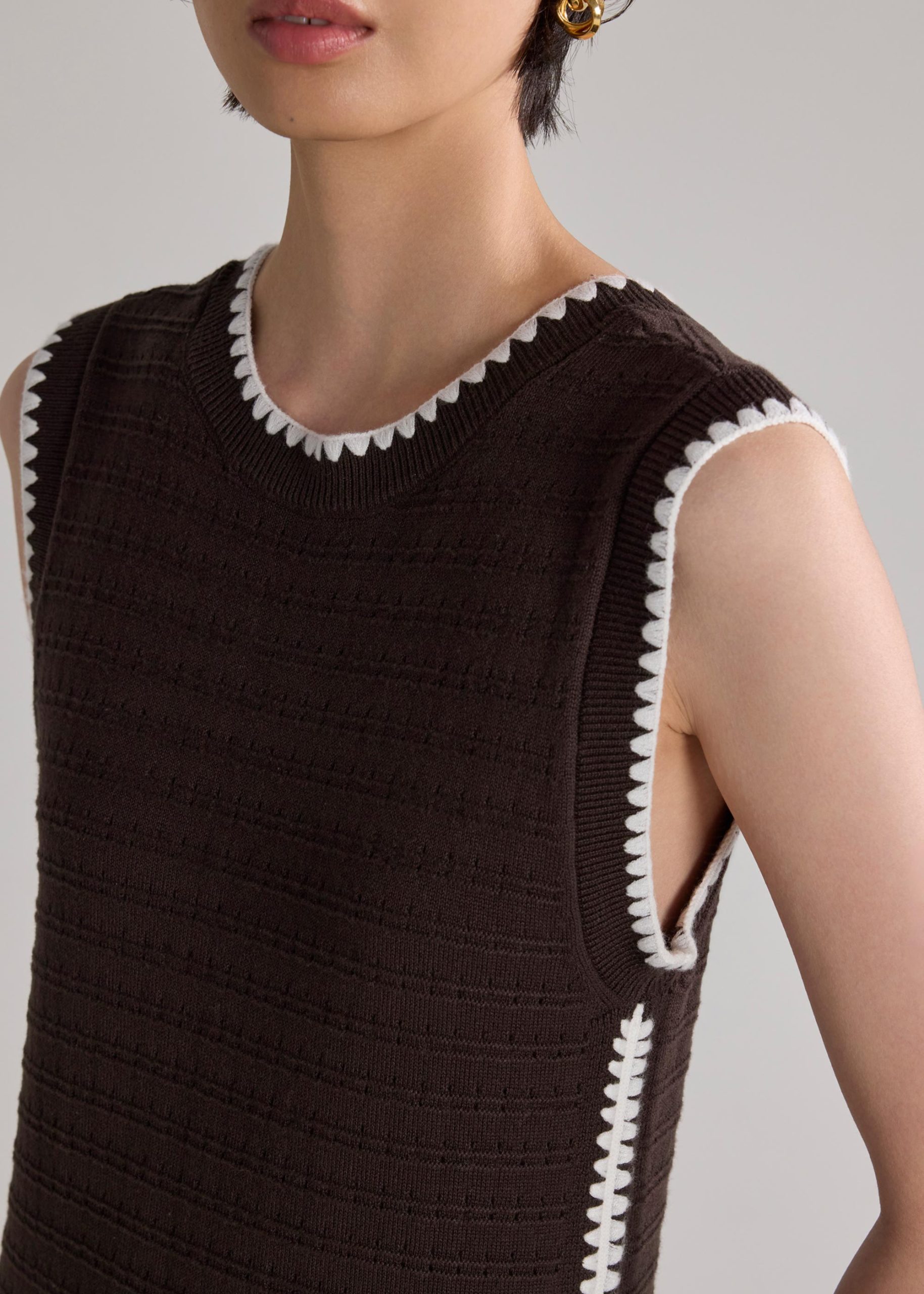Multi-way Blanket Stitch Knit Dress - Image 11