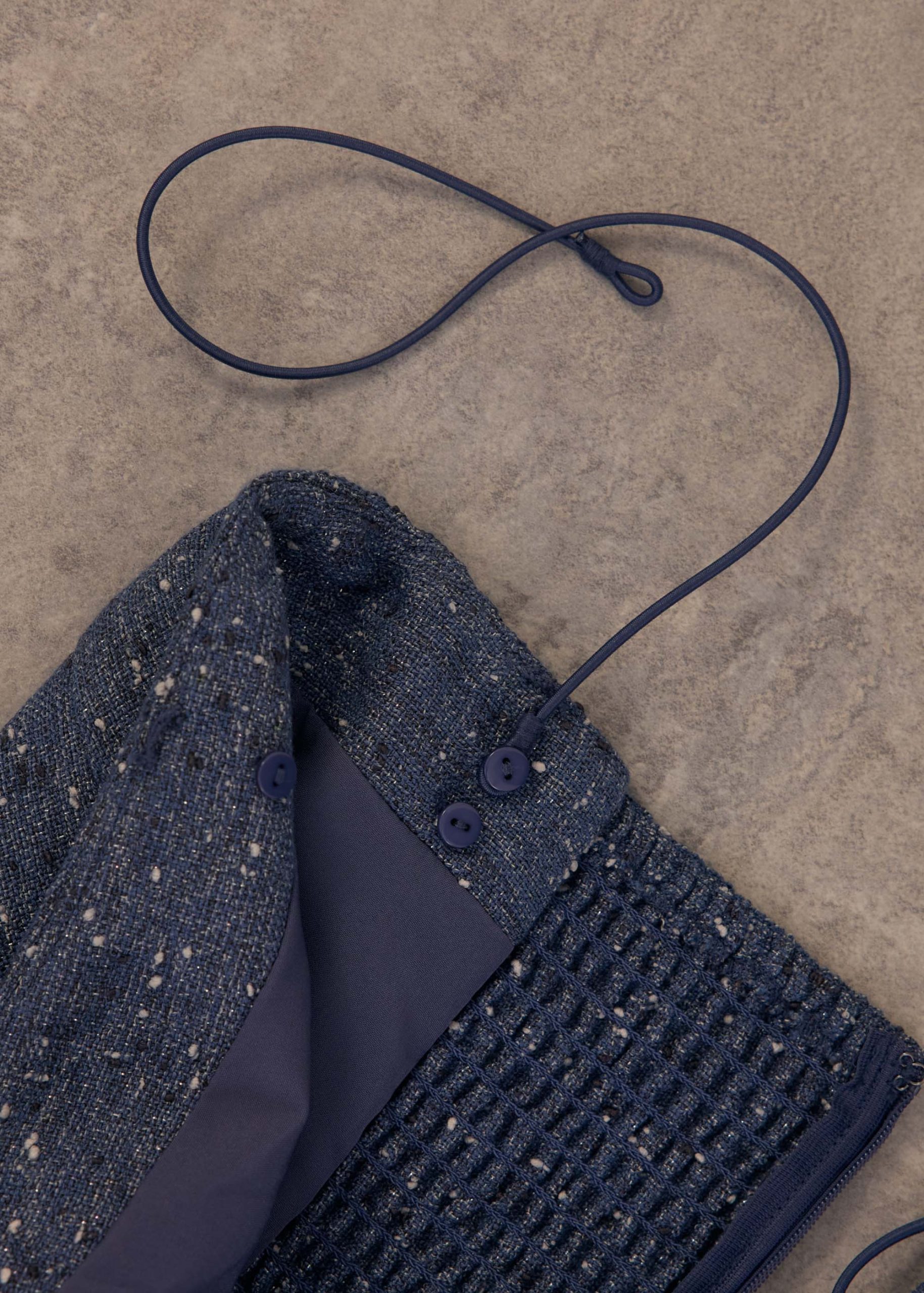 Tweed Smocked Tunic Tube Top - Image 7