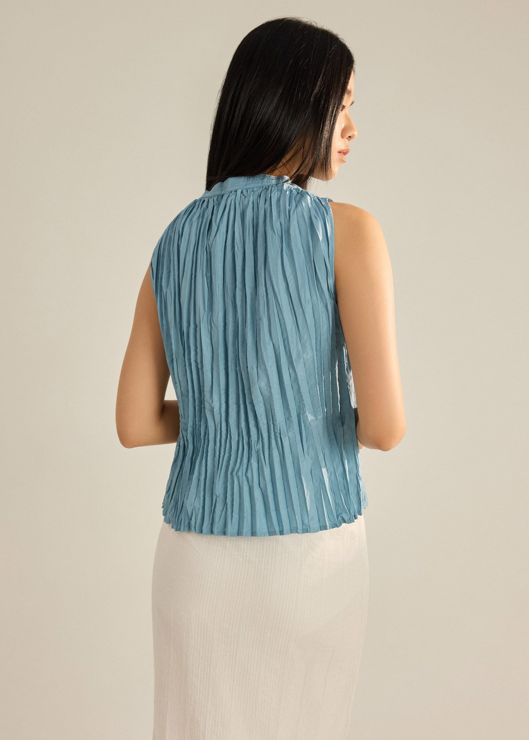 Celeste Crinkled Pleats Top - Image 18
