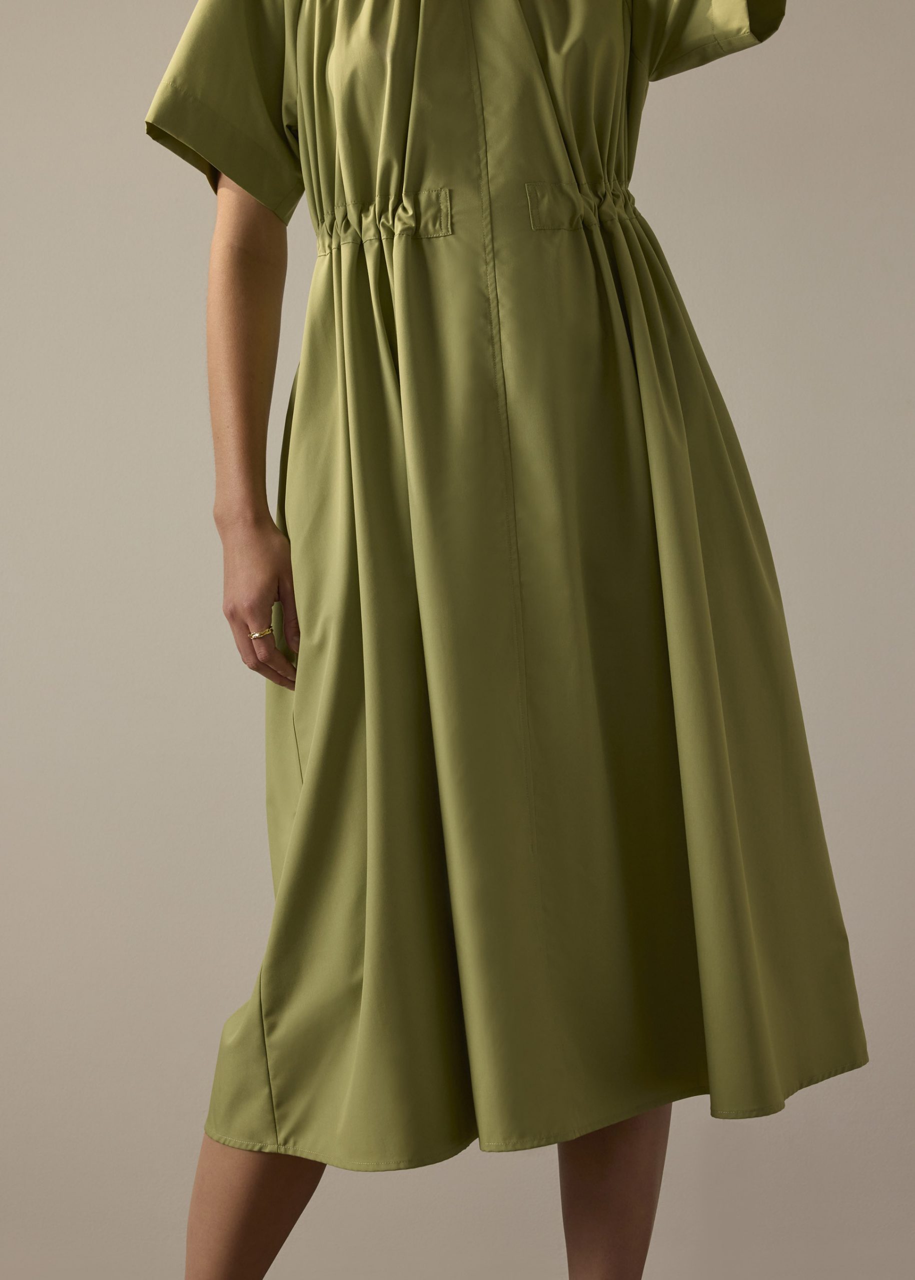 Fit & Flare Midi Dress With Sash - Image 7