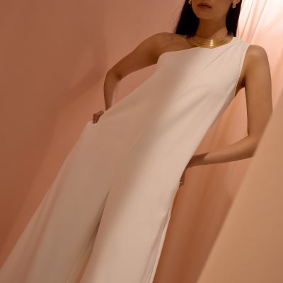Leggy??Kanda Asymmetric Flare Jumpsuit