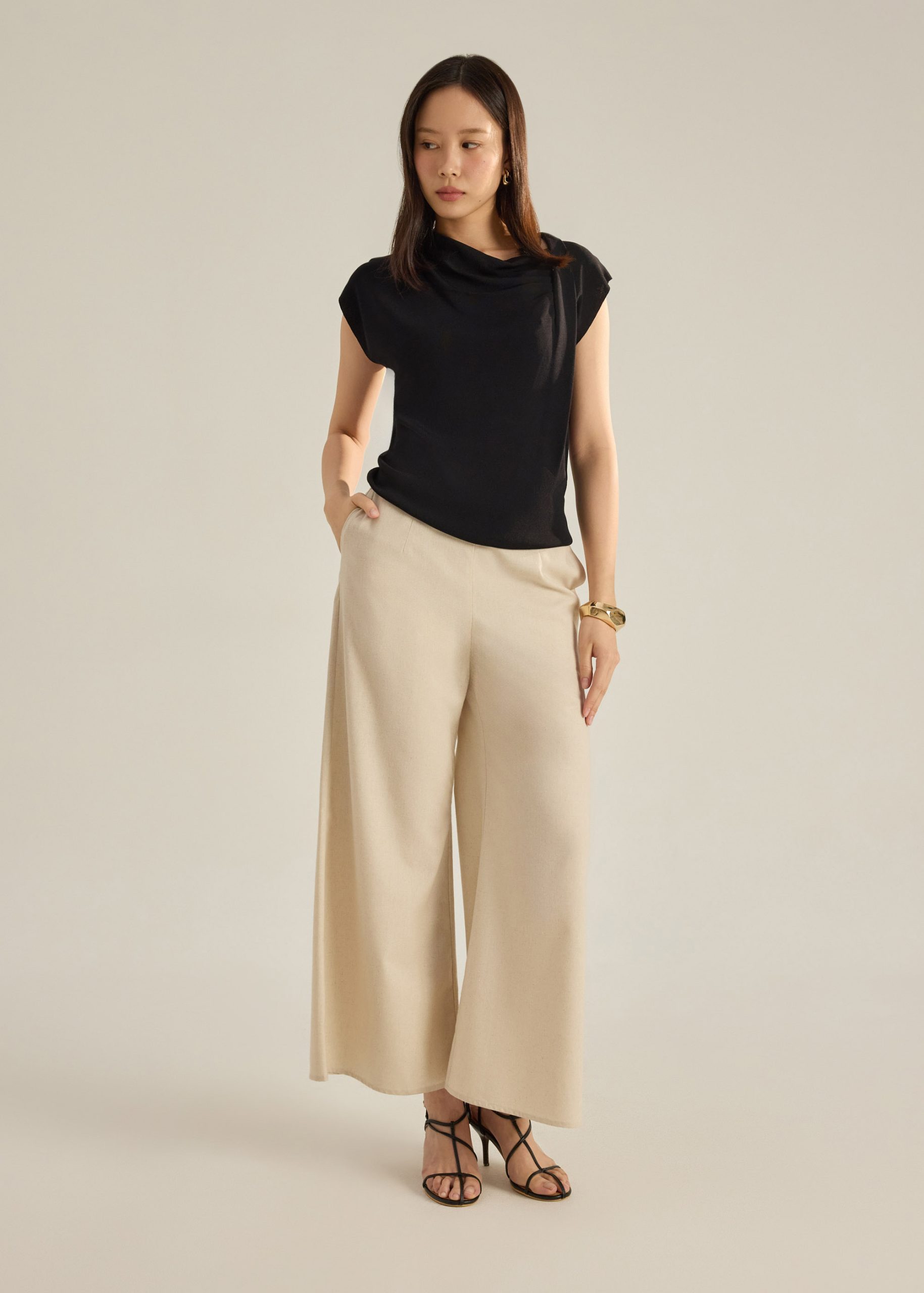 Chelsea Knit Cowl Neck Top - Image 3