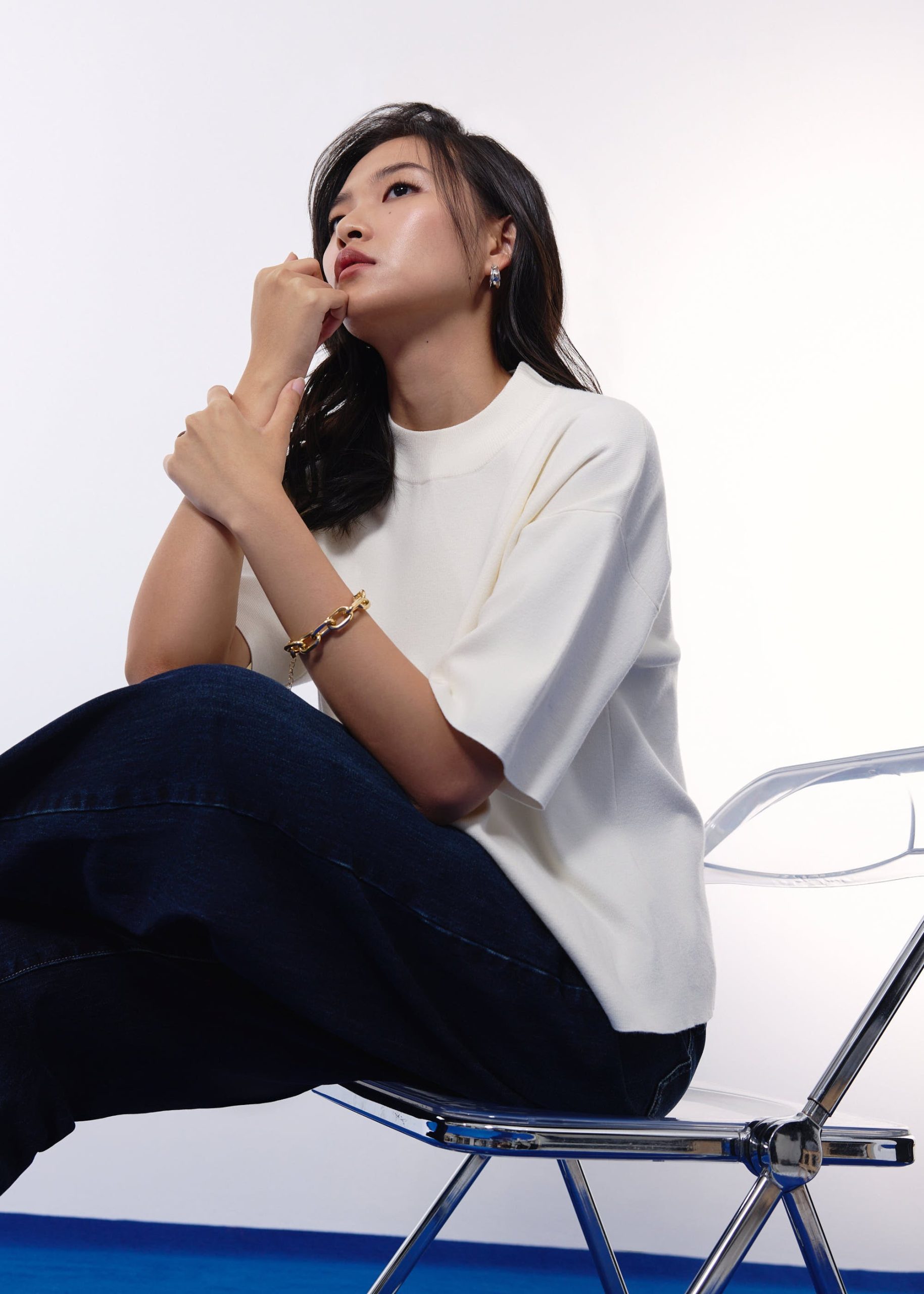 Mia Relaxed Knit Mock Neck Tee - Image 12
