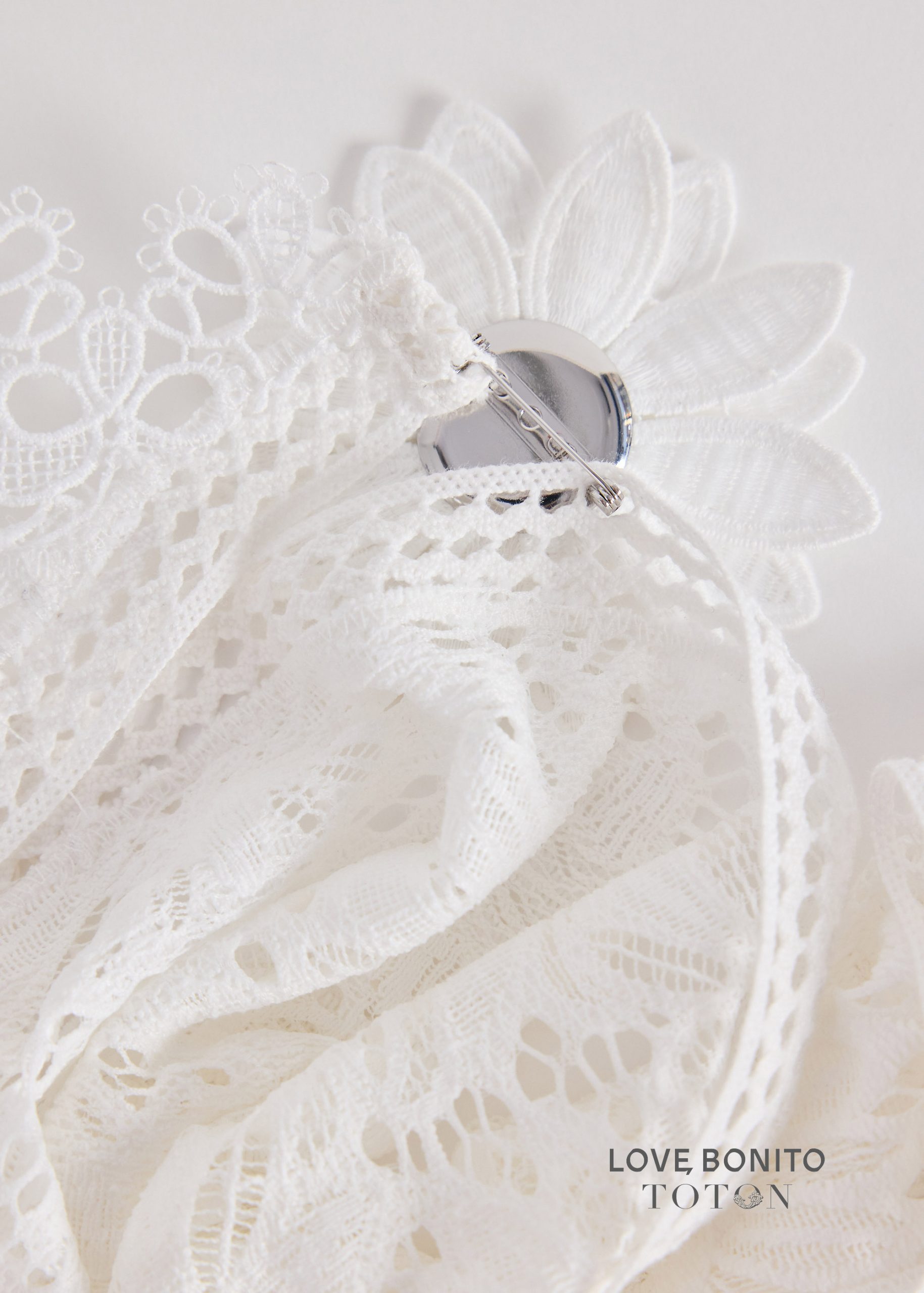 Love, Bonito x TOTON Lace Scarf With Brooch - Image 16