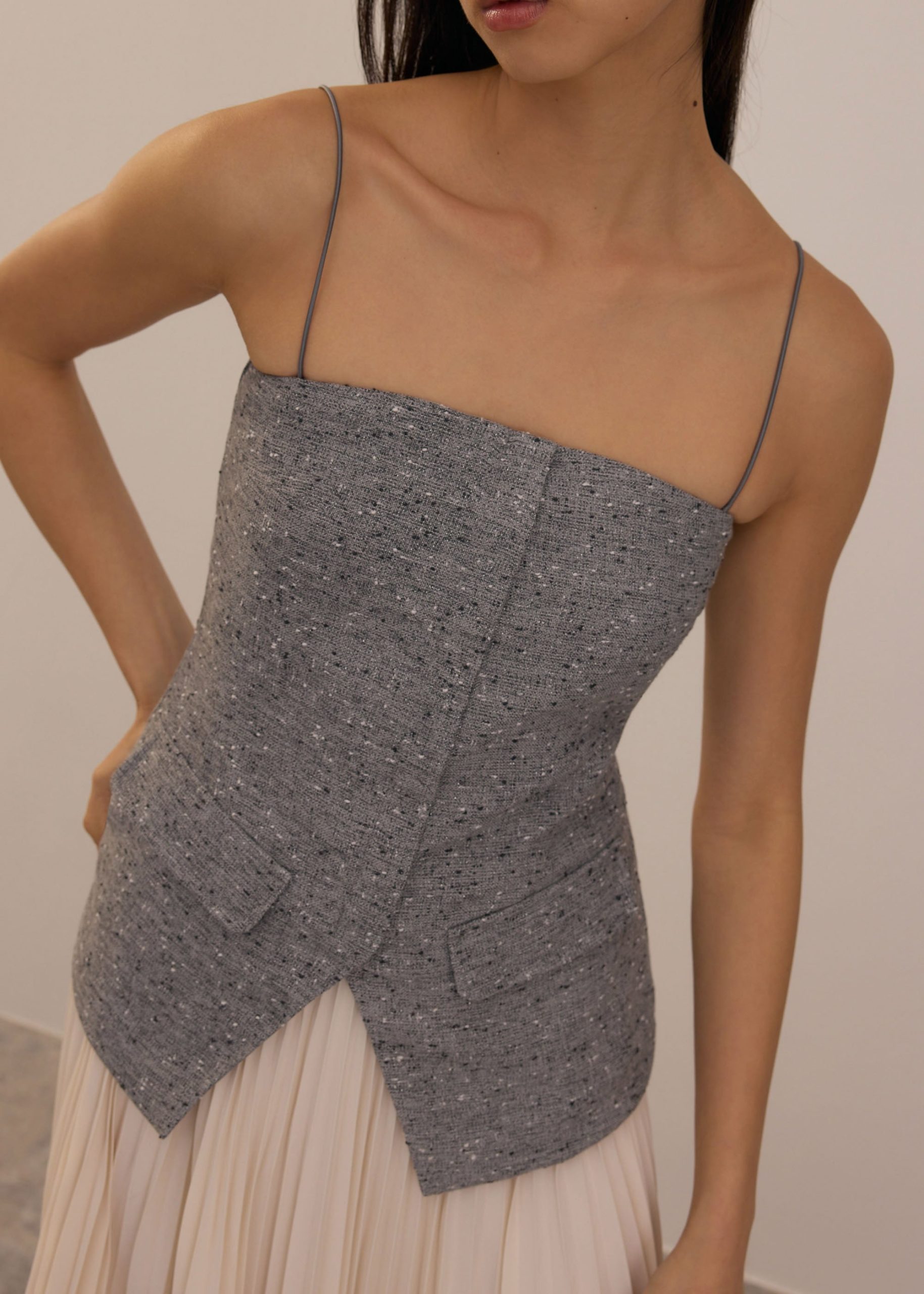 Tweed Smocked Tunic Tube Top - Image 10
