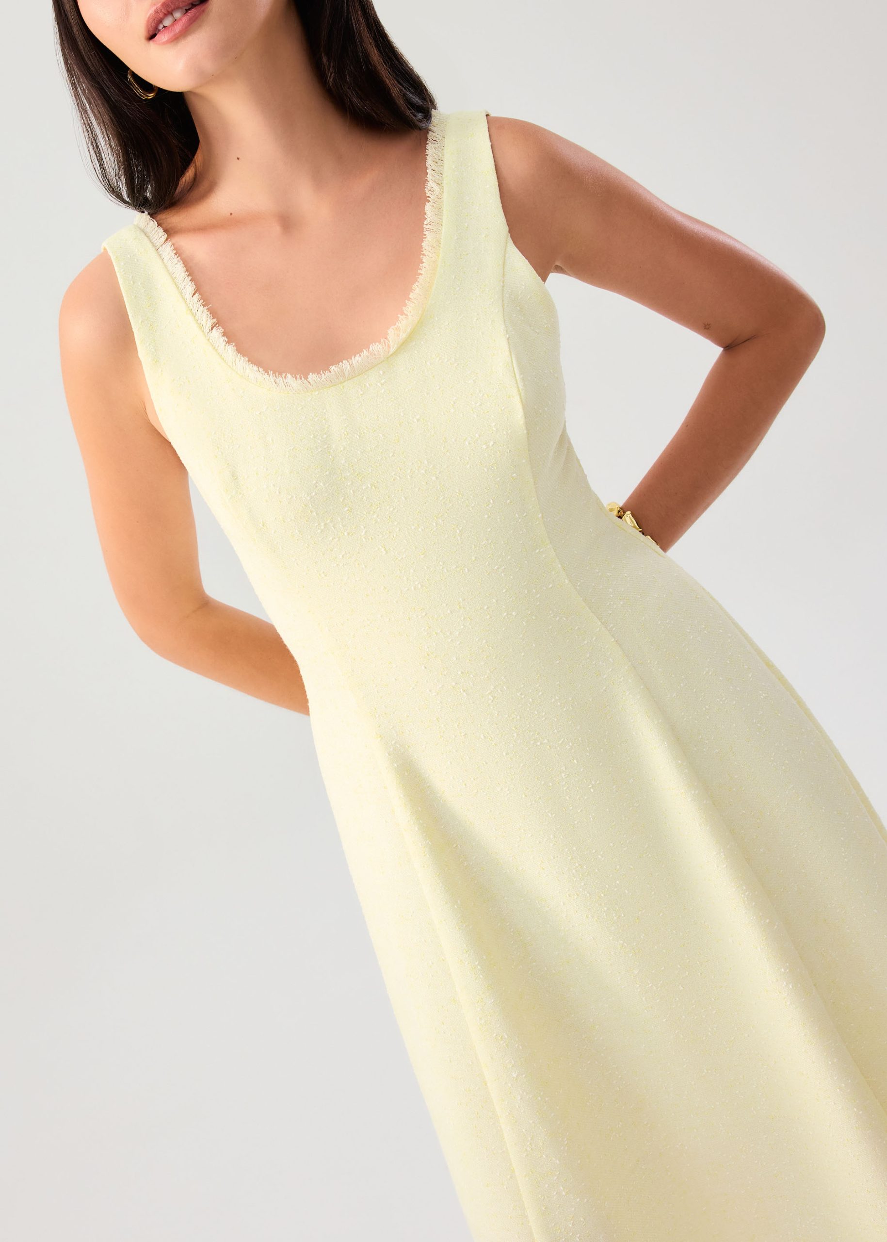 Nina Tweed Scoop Neck Fit & Flare Midaxi Dress - Image 10