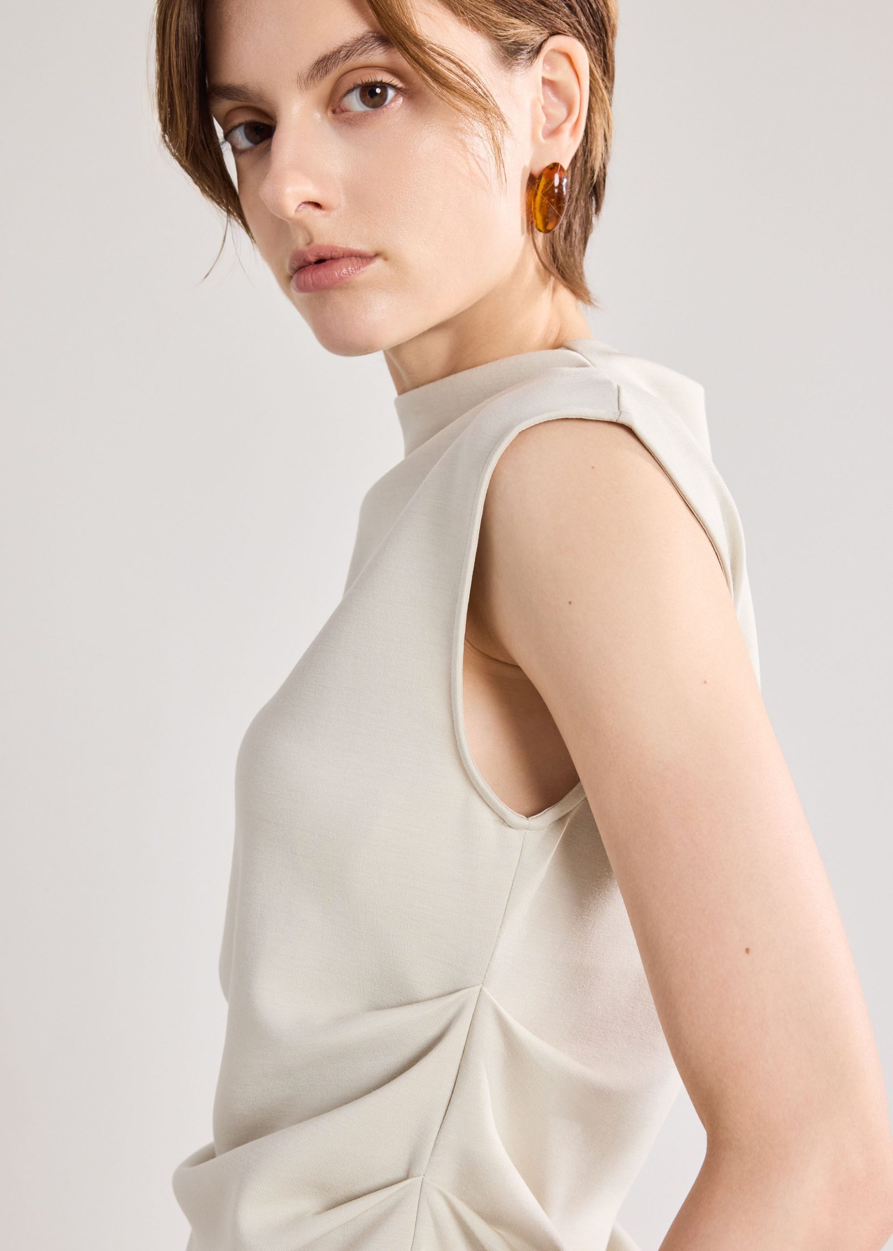 Neoprene Mock Neck Top - Image 12