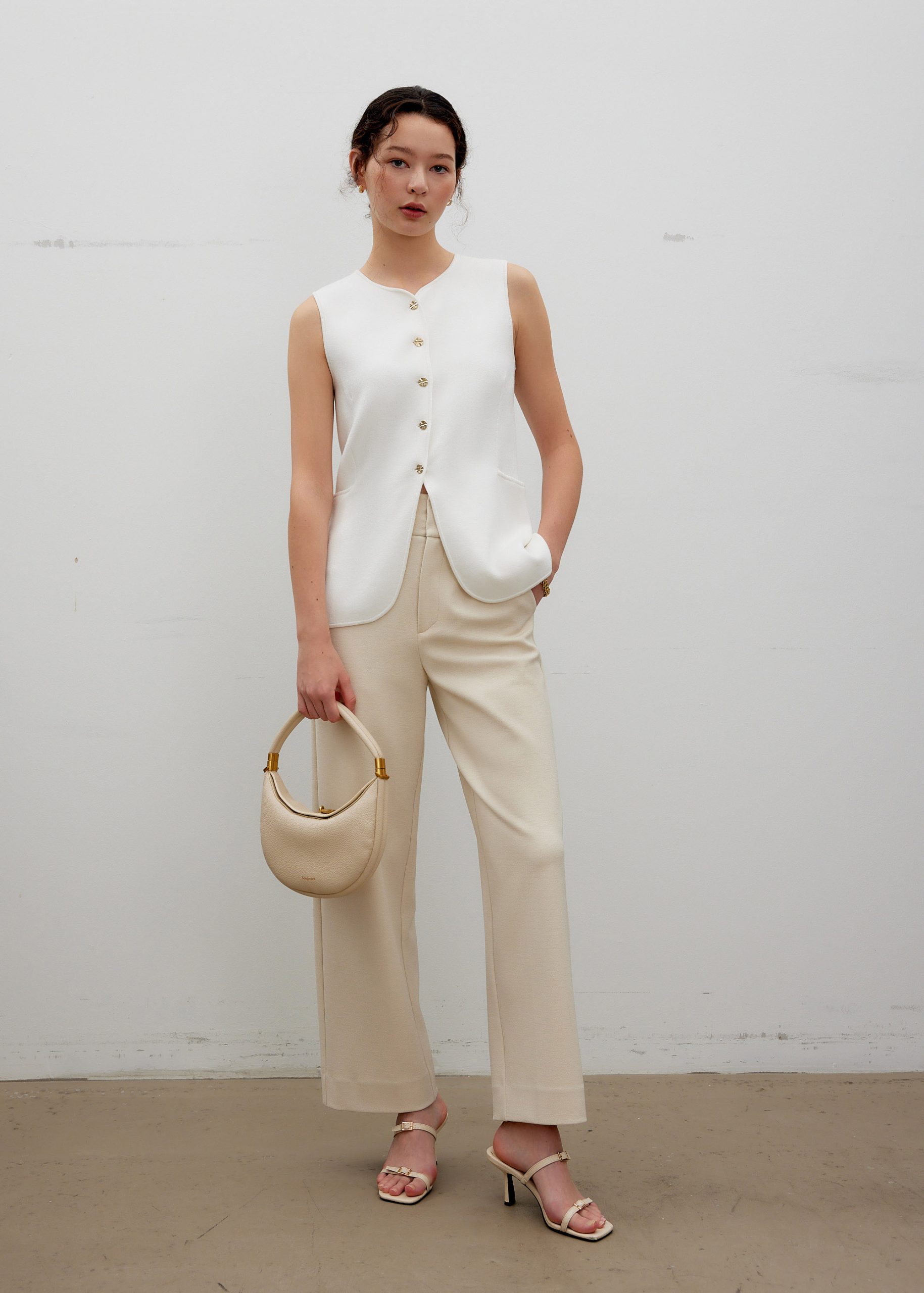 Yui Tailored Long Knit Vest - Image 14