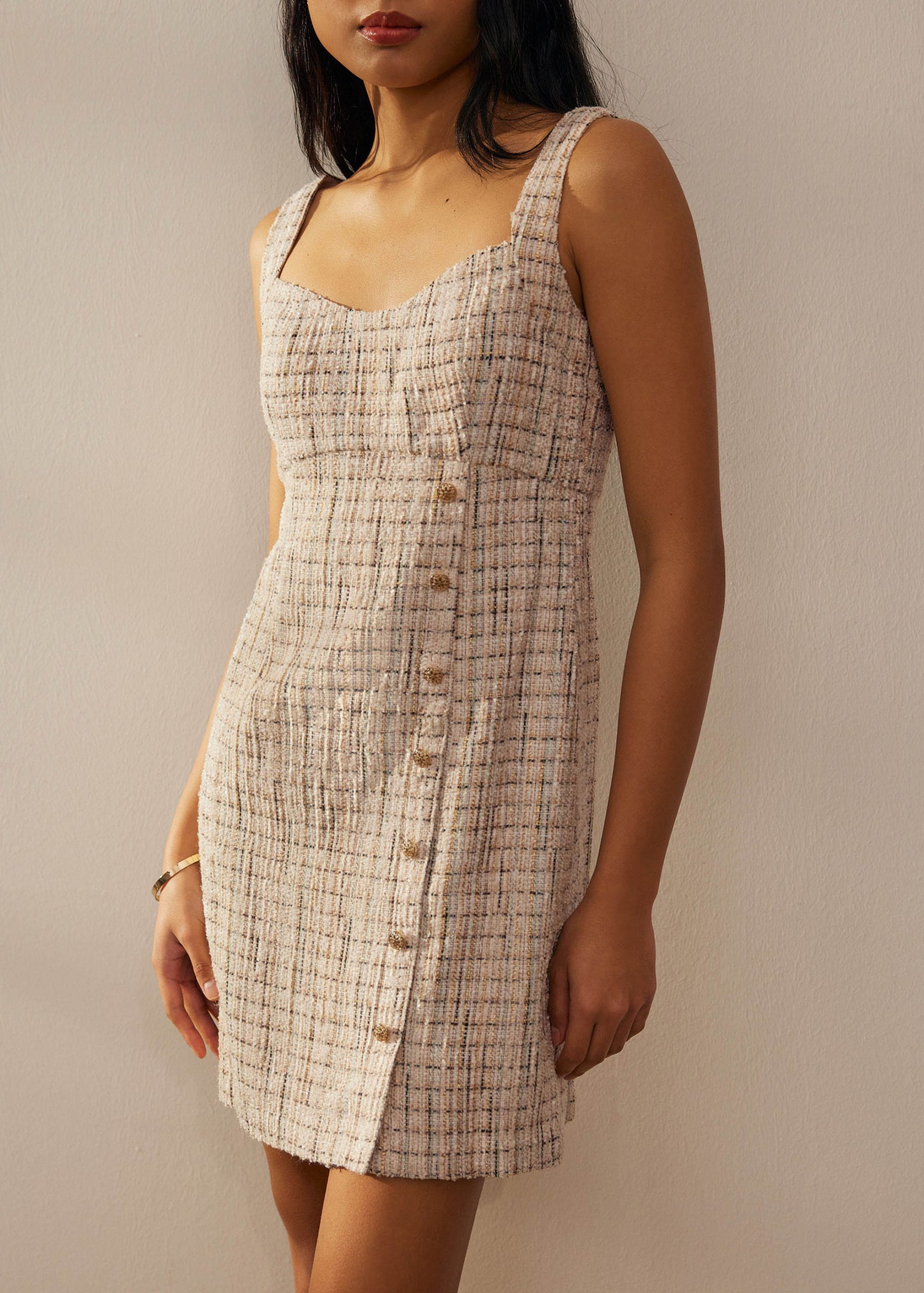 Tweed Sweetheart A-line Mini Dress - Image 8