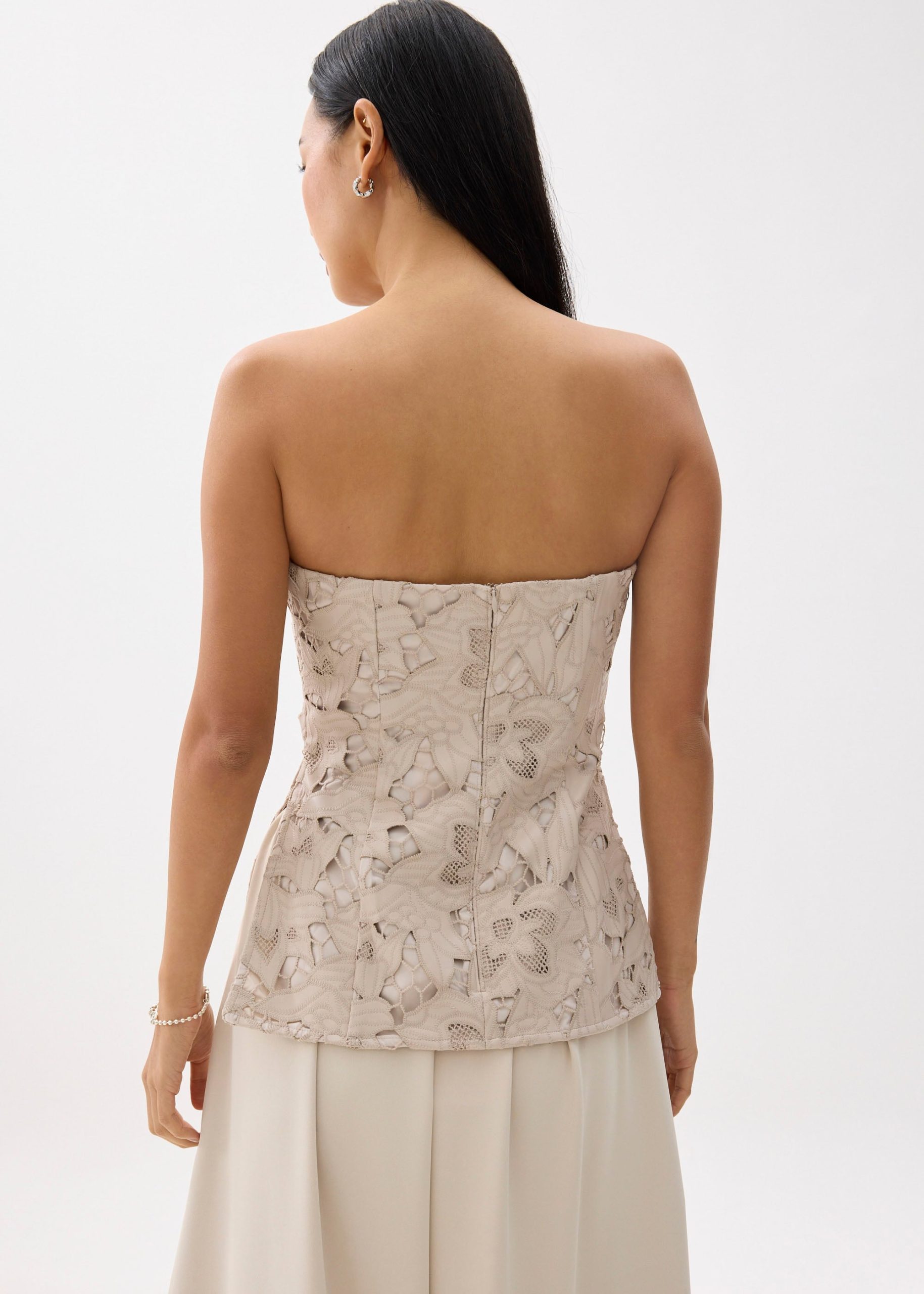 BraFree by LB Vegan Leather Lace Tube Top - Image 10