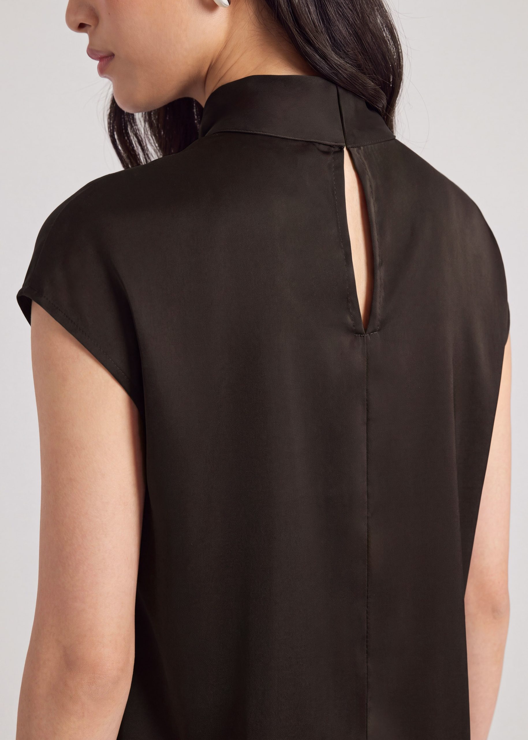 Satin Drape Collared Blouse - Image 29