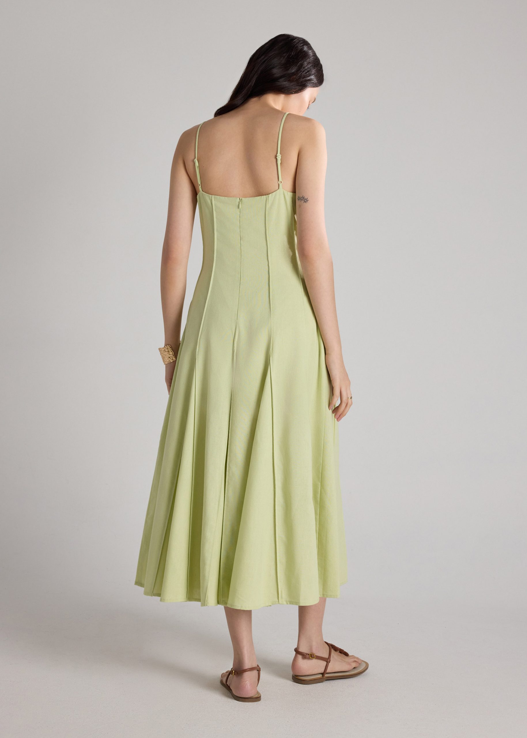 Pintuck Fit & Flare Dress - Image 4