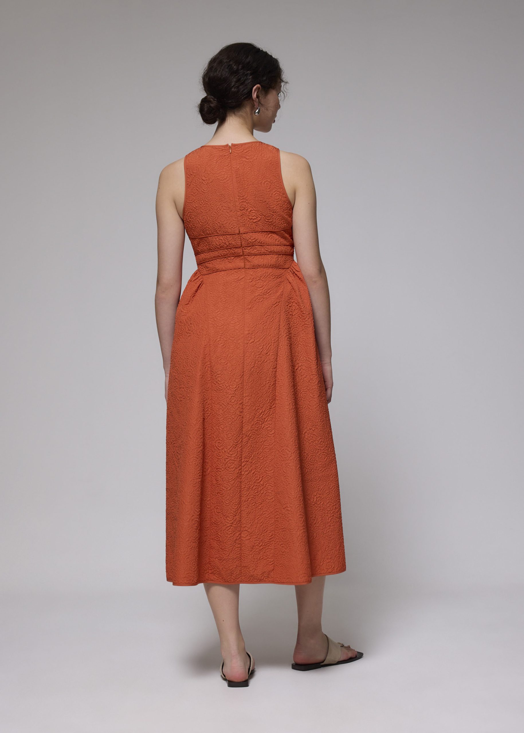 Jacquard Fit & Flare Midaxi Dress - Image 7
