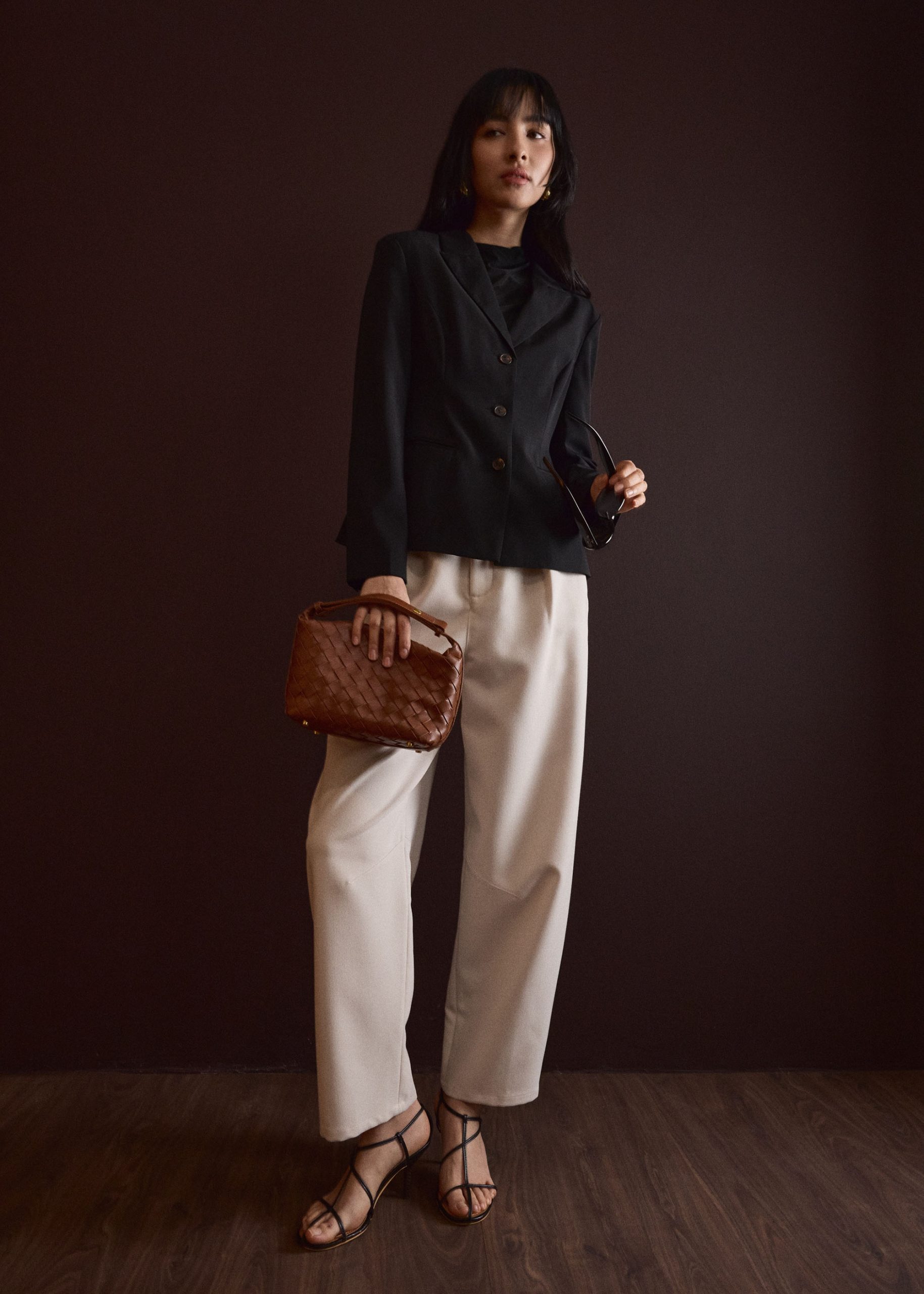 Riyo Adjustable Waist Elastic Twill Barrel Pants - Image 9