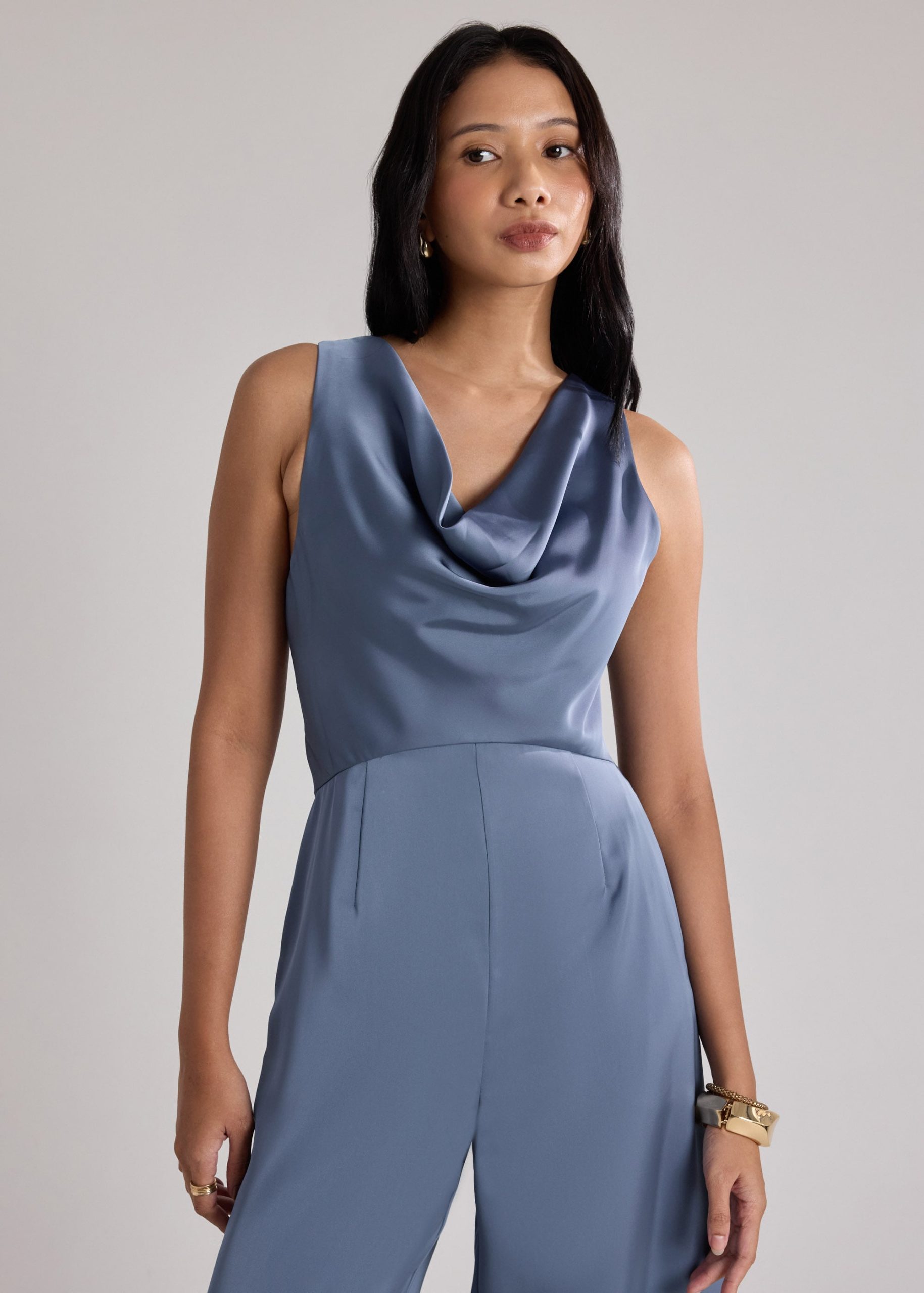 BraFree by LB Satin Cowl Neck Jumpsuit - Image 22
