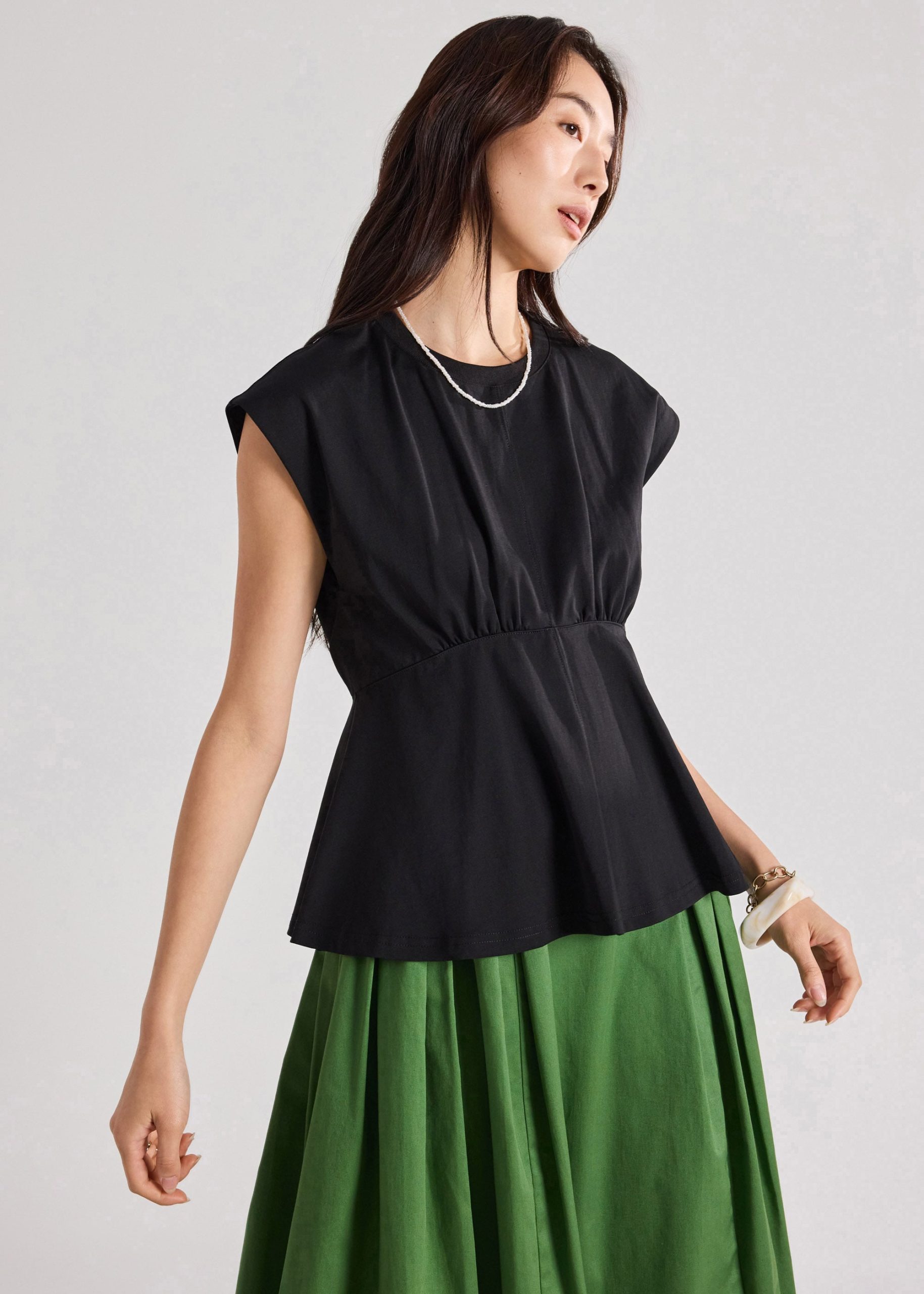 Jersey Peplum Tee - Image 2