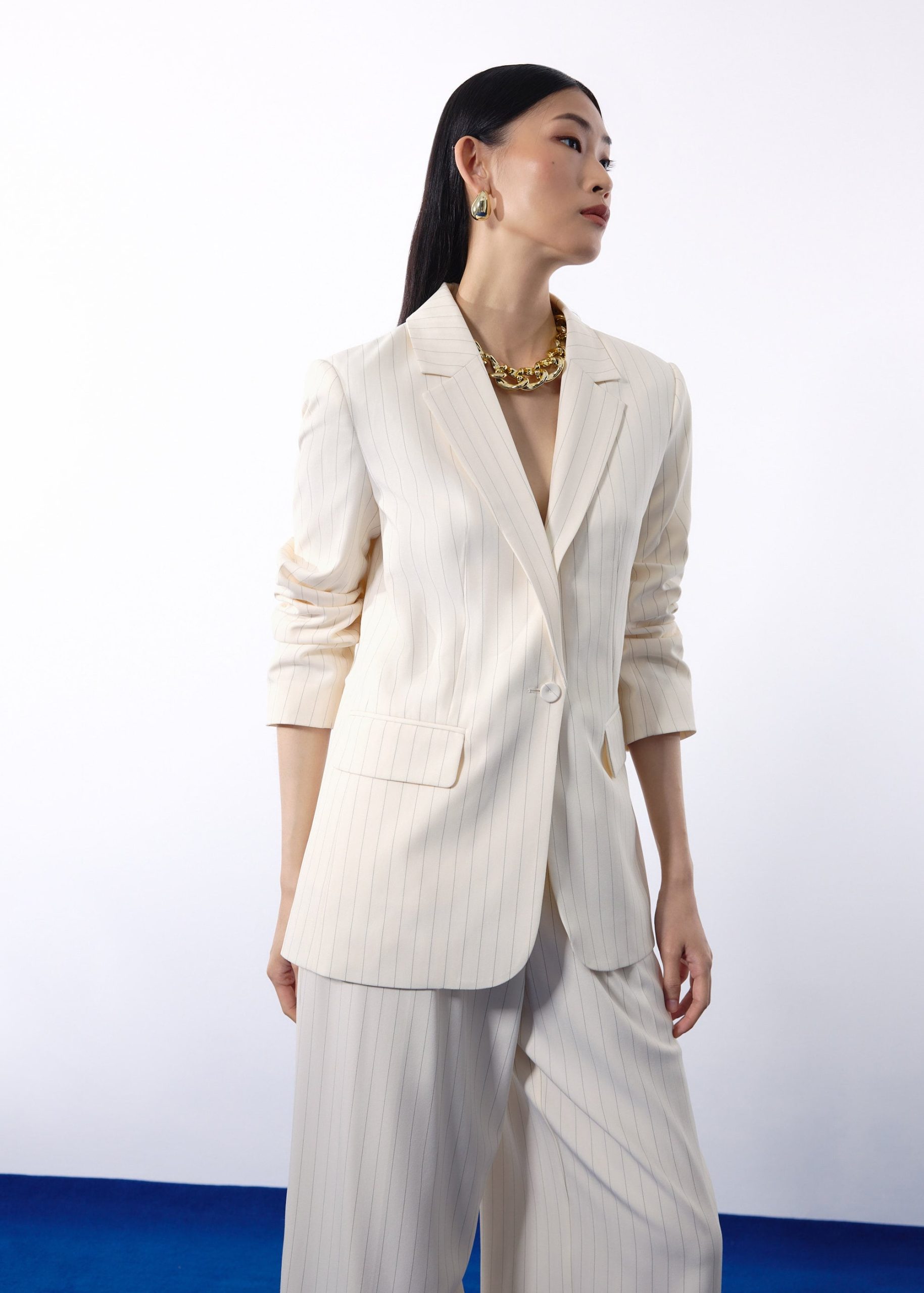 RuchedReady® Rachel Pinstripe Adjustable Waist Blazer - Image 22