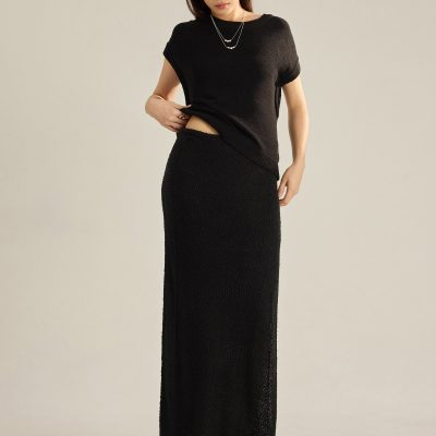 Knit Relaxed Round Neck Top