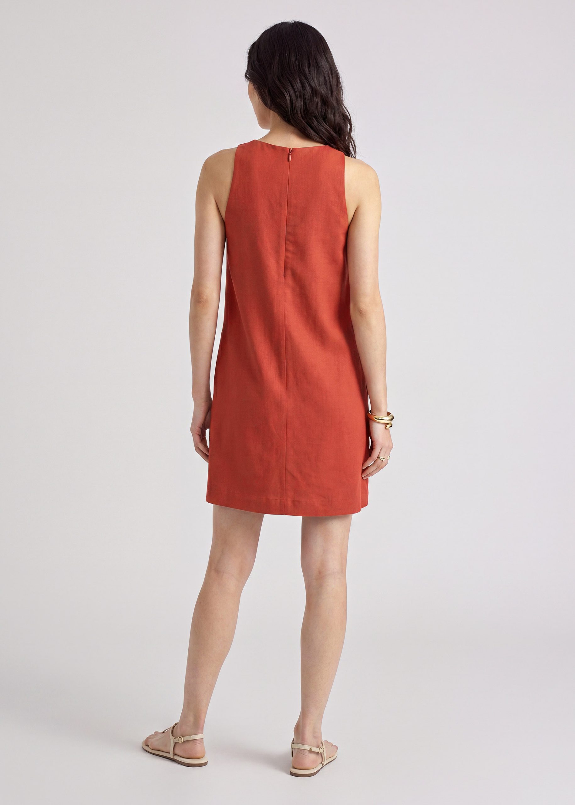 Round Neck Shift Dress - Image 10