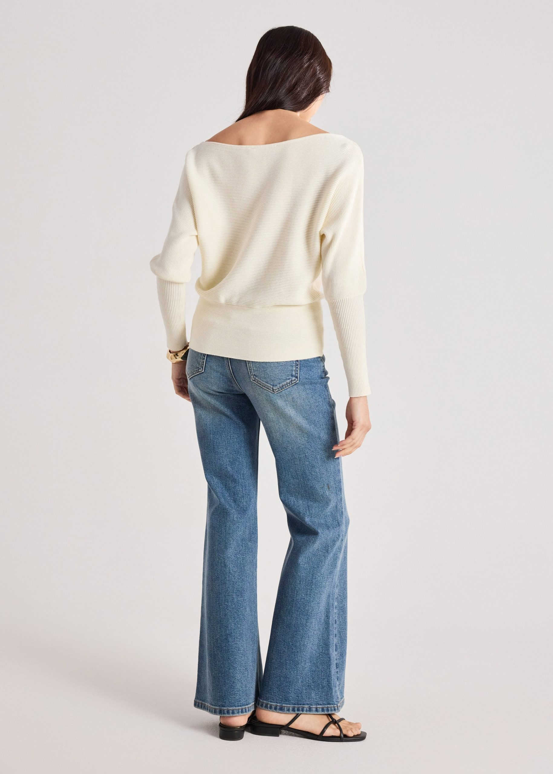 Knit Asymmetric Puff Sleeve Top - Image 11