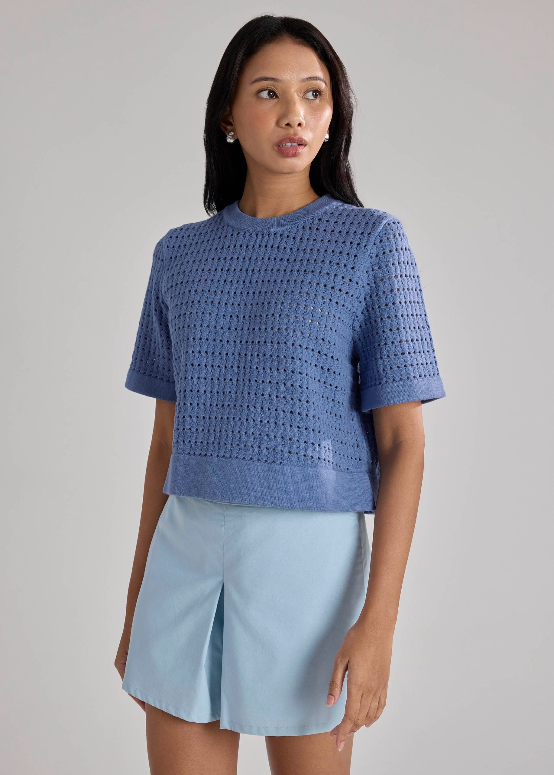 Openwork Knit Boxy Top - Image 6