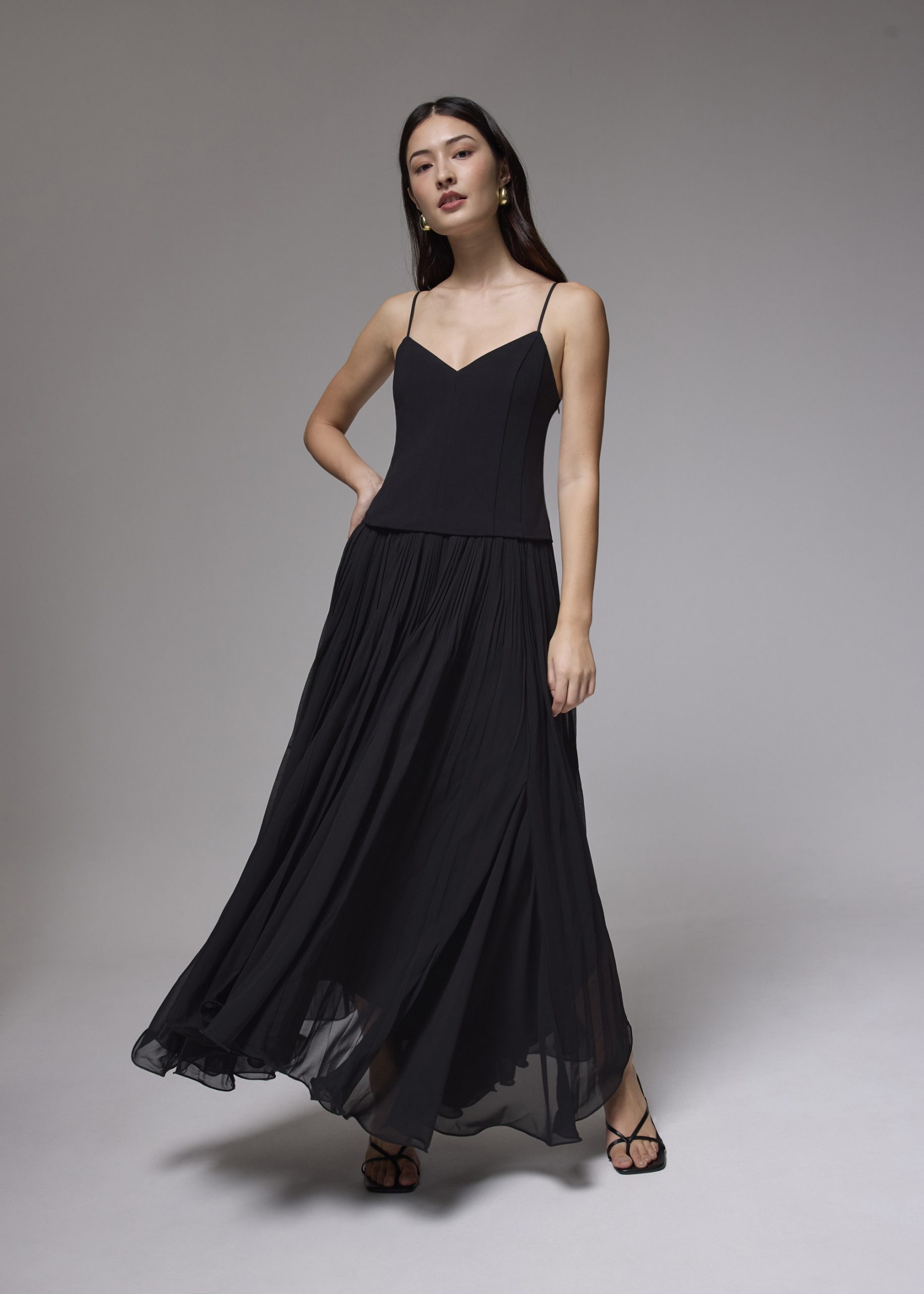 Pleated Fit & Flare Dress - Image 23