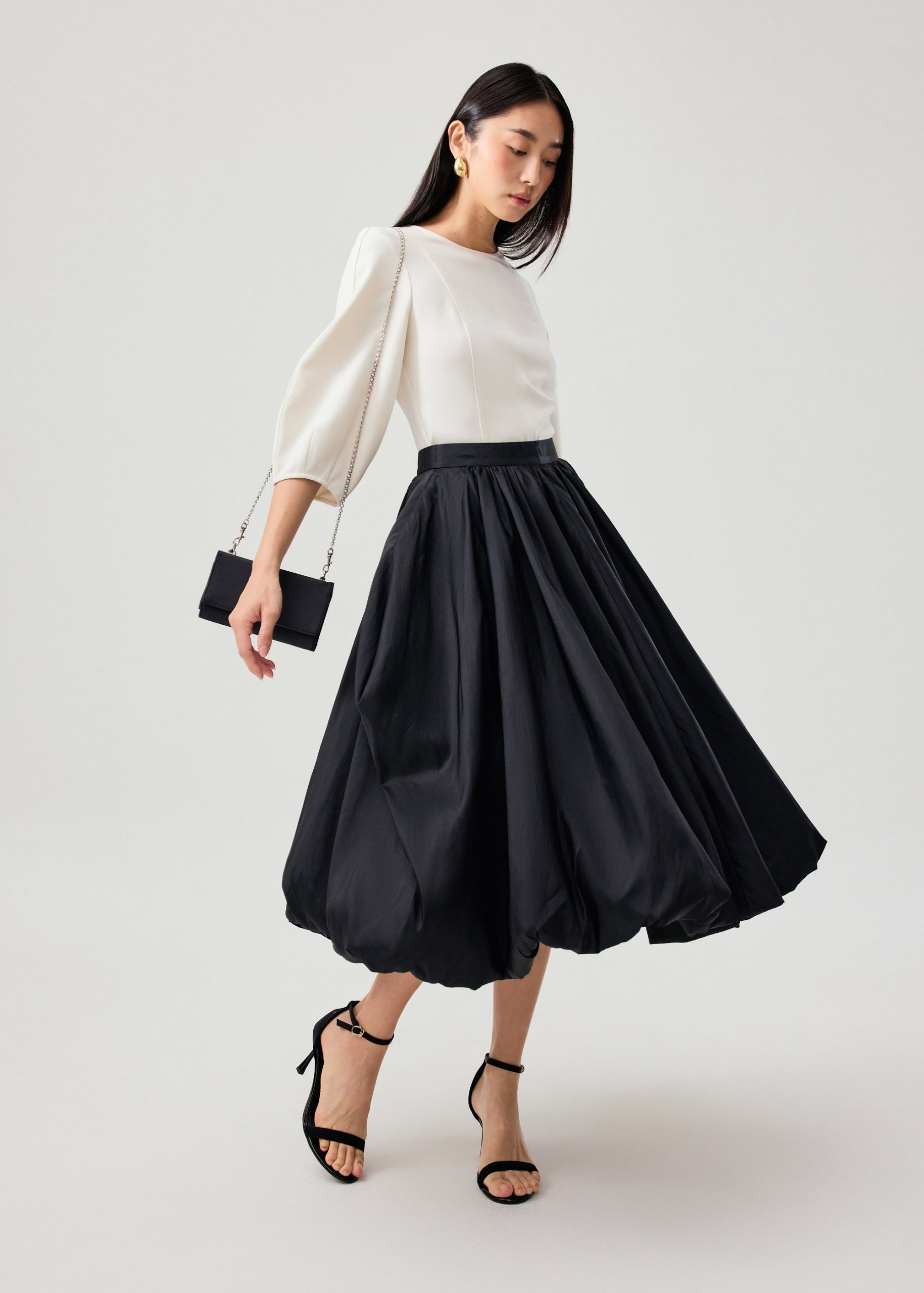Mid Waist Bubble Midaxi Skirt - Image 5