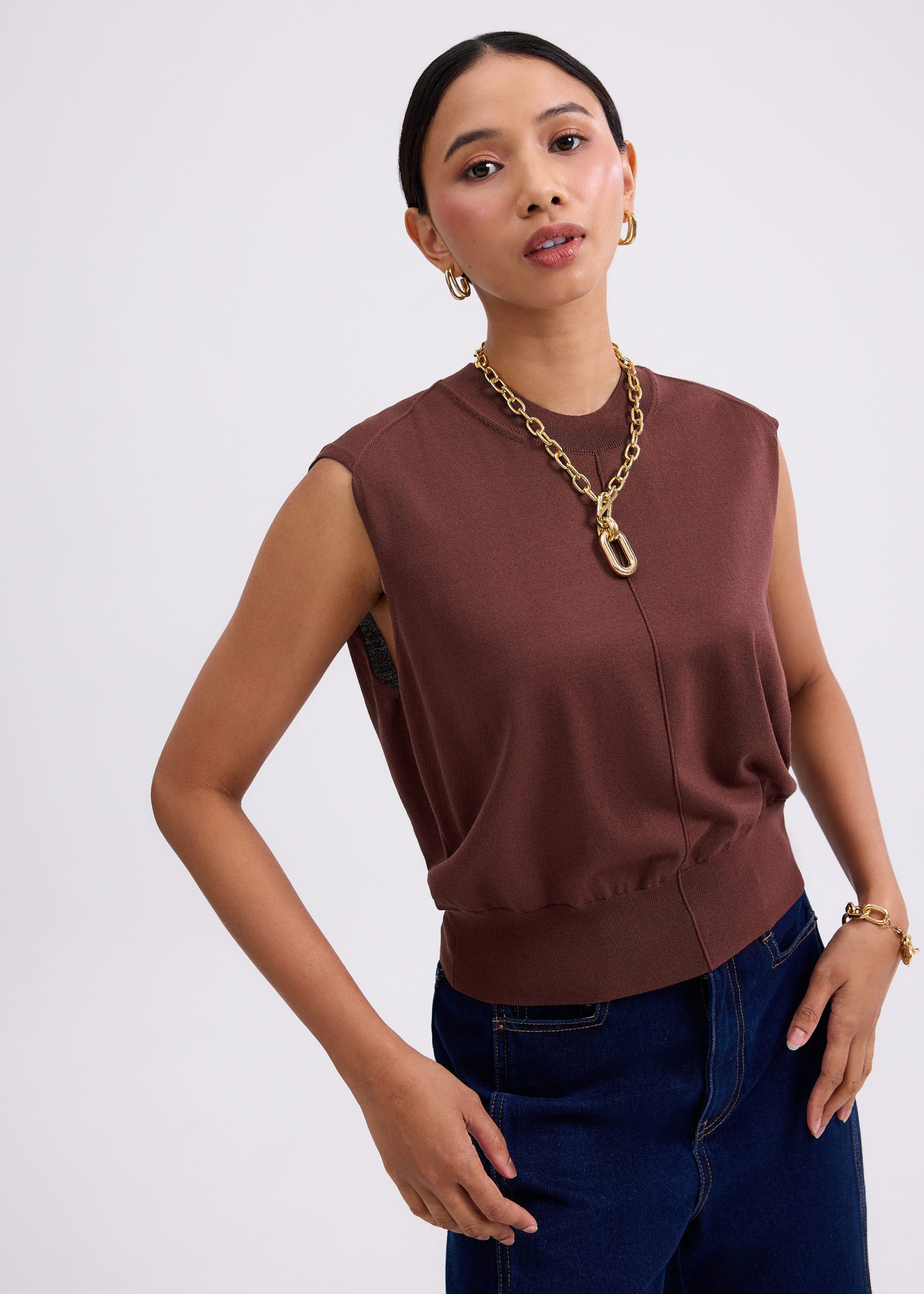 Gracie Knit Round Neck Tank Top - Image 16