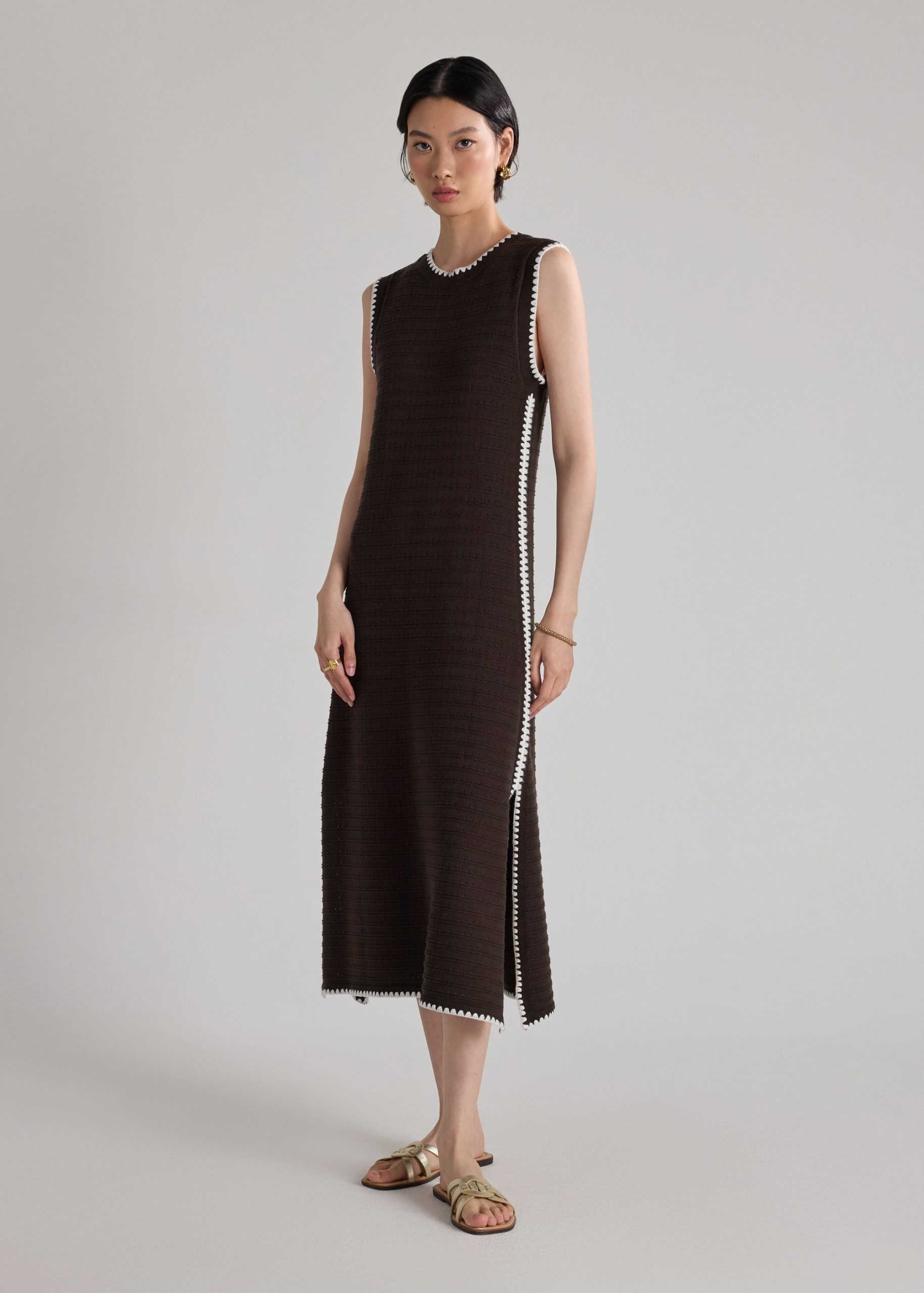 Multi-way Blanket Stitch Knit Dress - Image 7