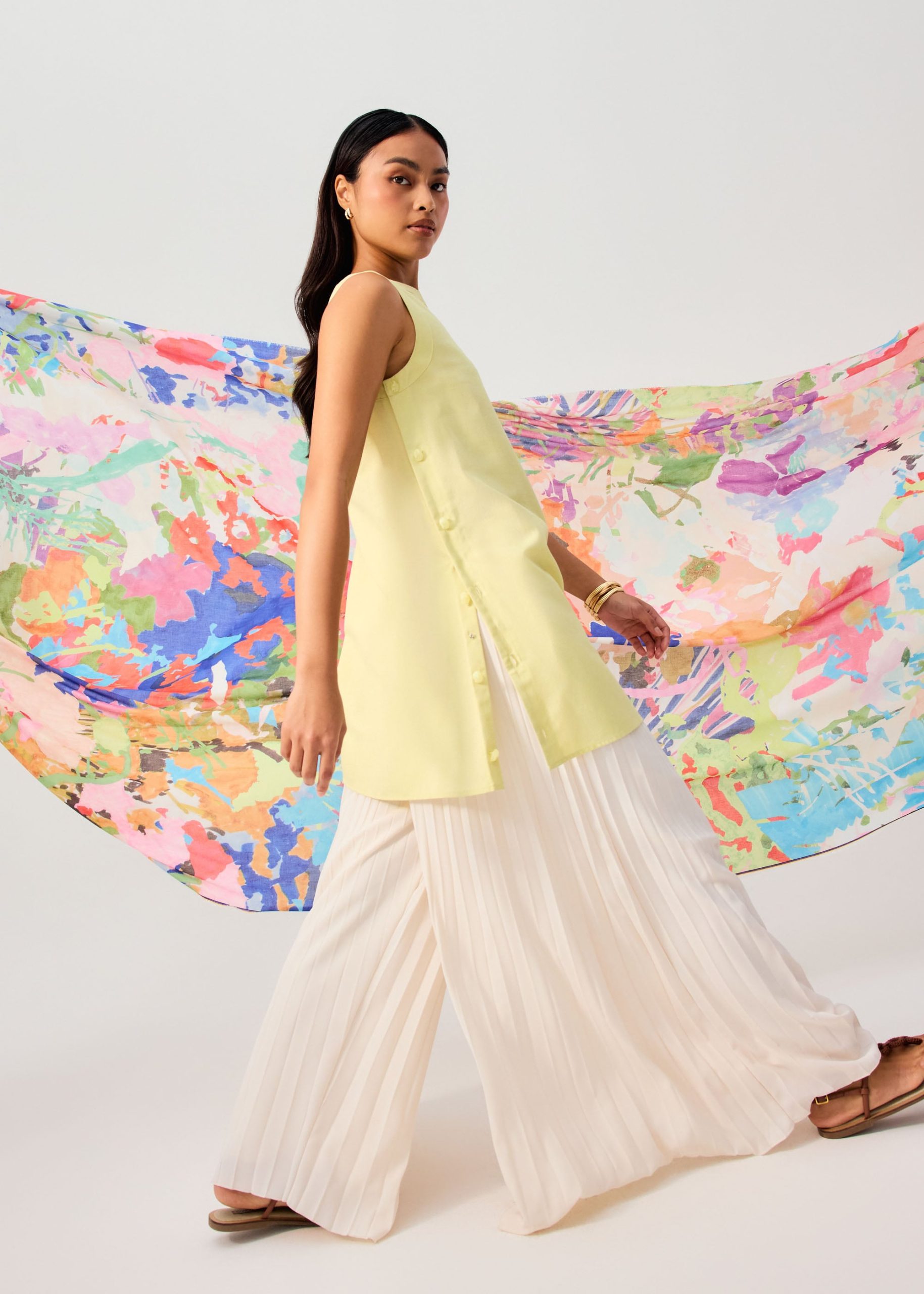 Cotton Boat Neck Shift Mini Dress - Image 18