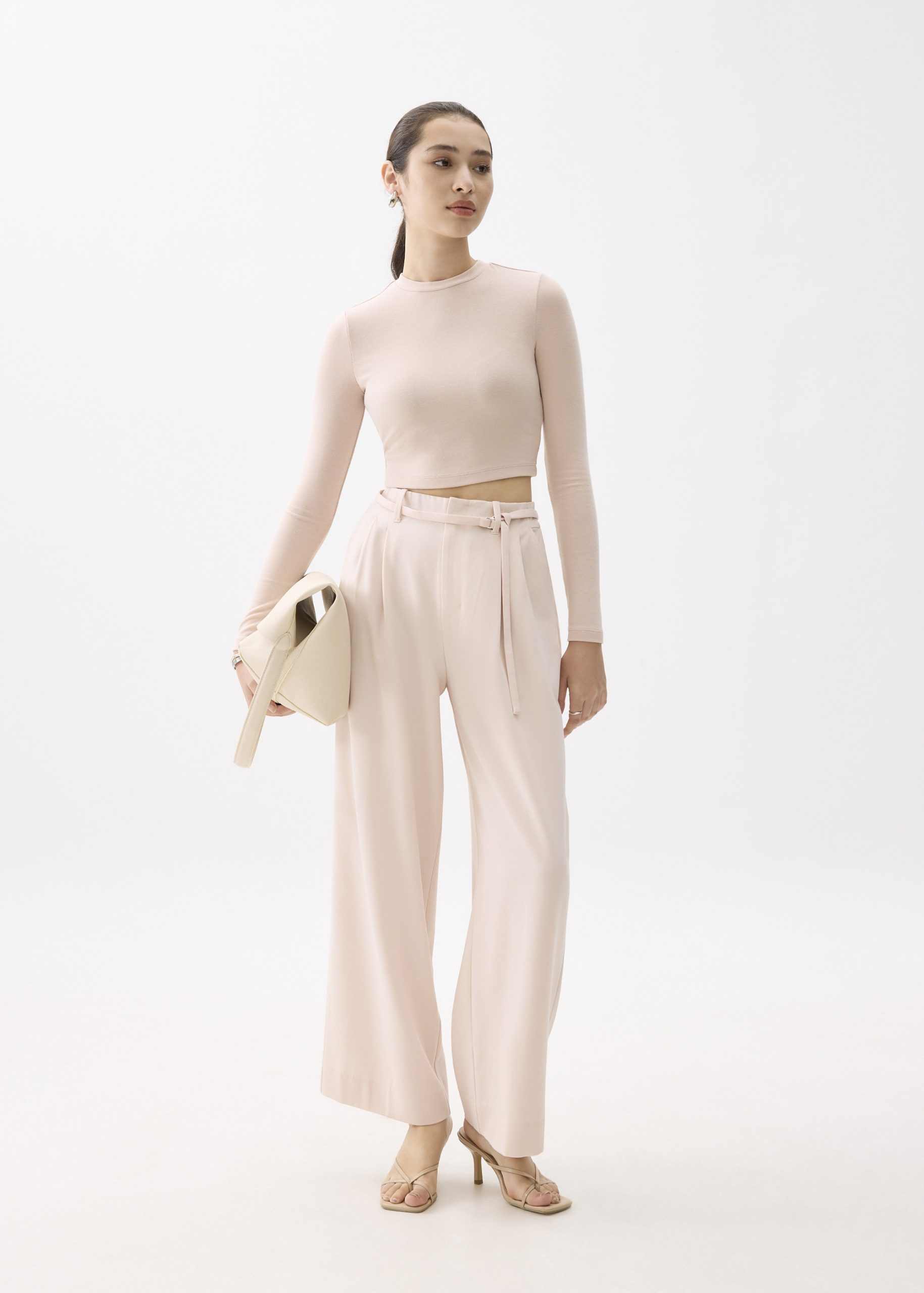 Leggy??Mayumi Elastic Pleated Wide Leg Pants - Image 9