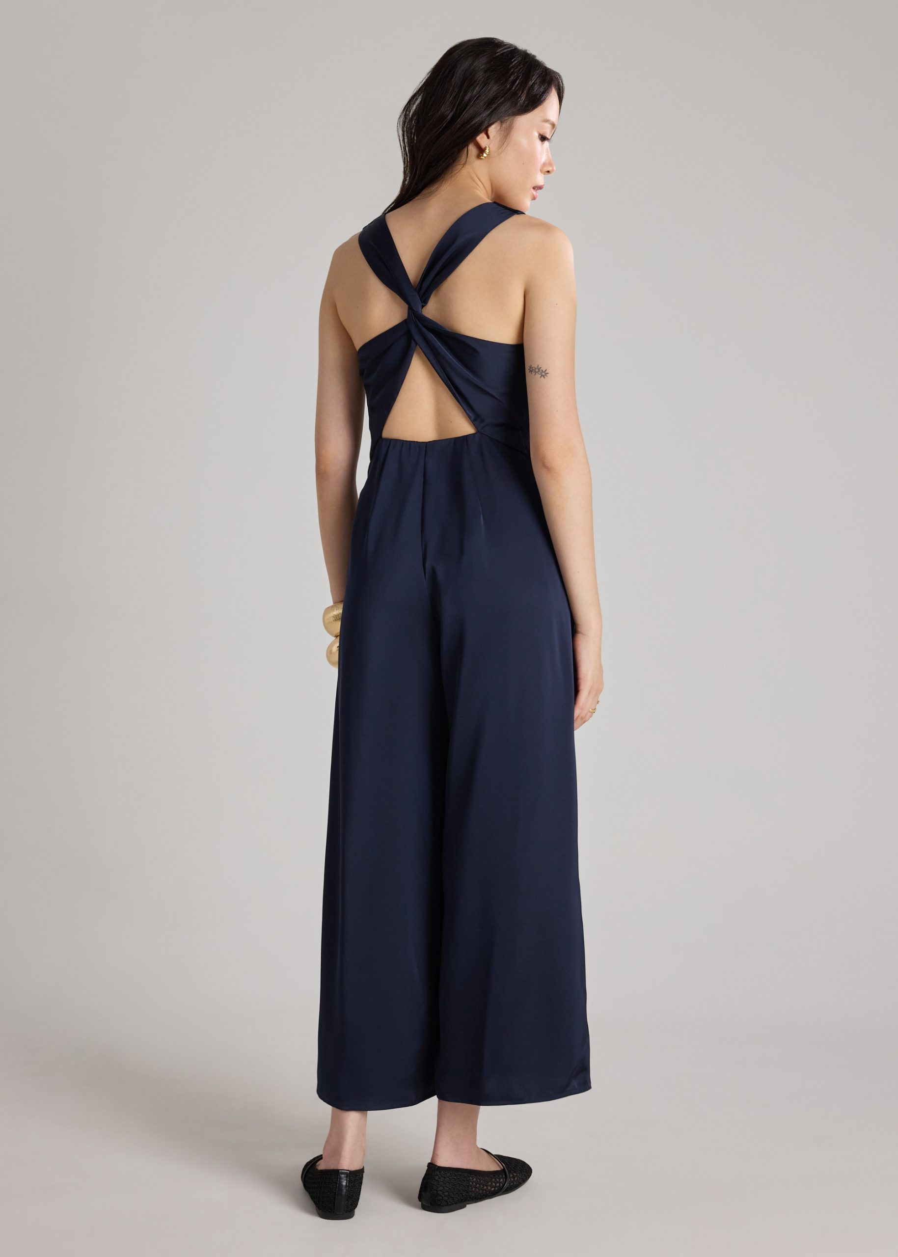 BraFree by LB Satin Cowl Neck Jumpsuit - Image 15