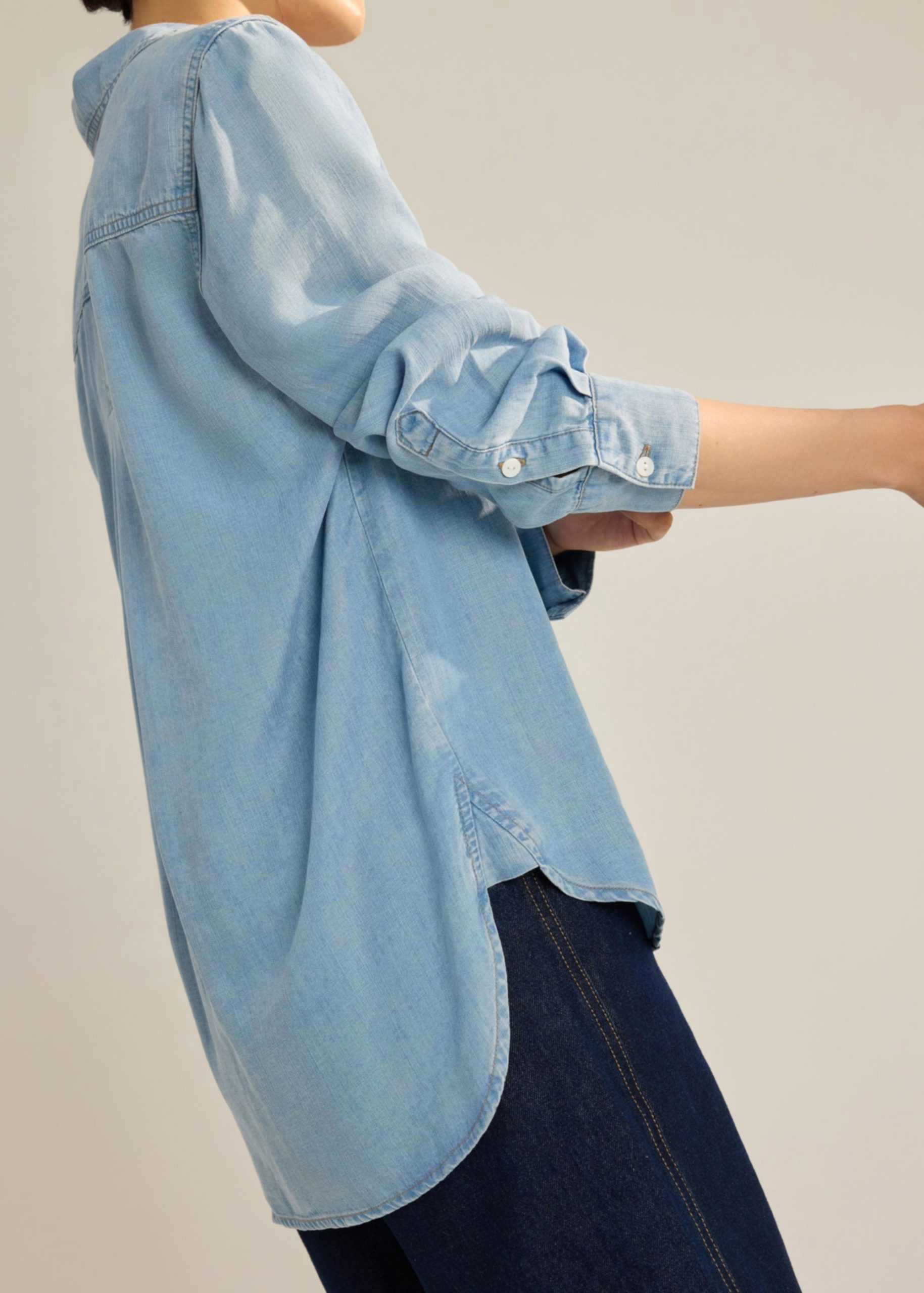 Ayu Lyocell Chambray Relaxed Shirt - Image 7