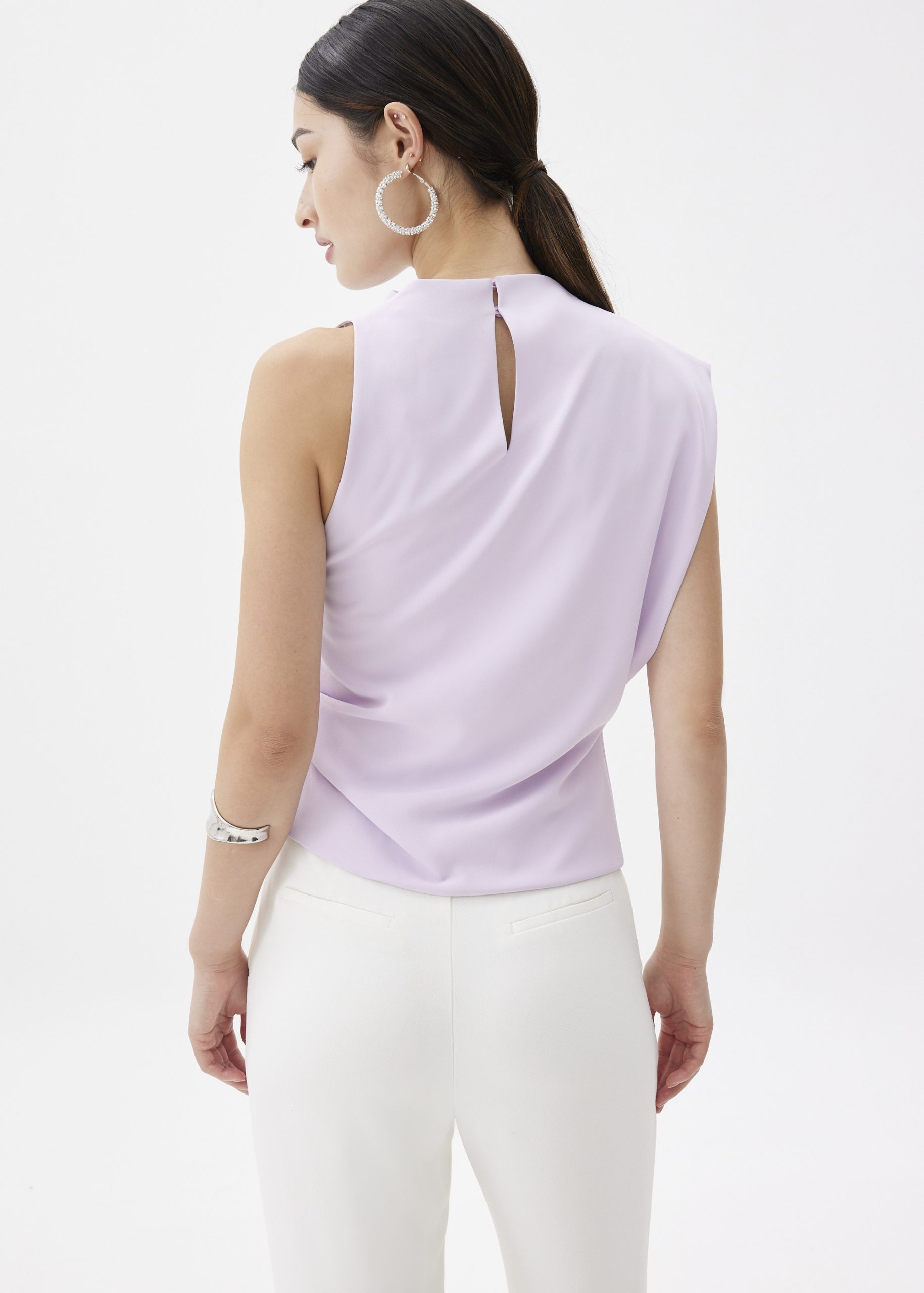 Maya Asymmetric Drape Blouse - Image 10