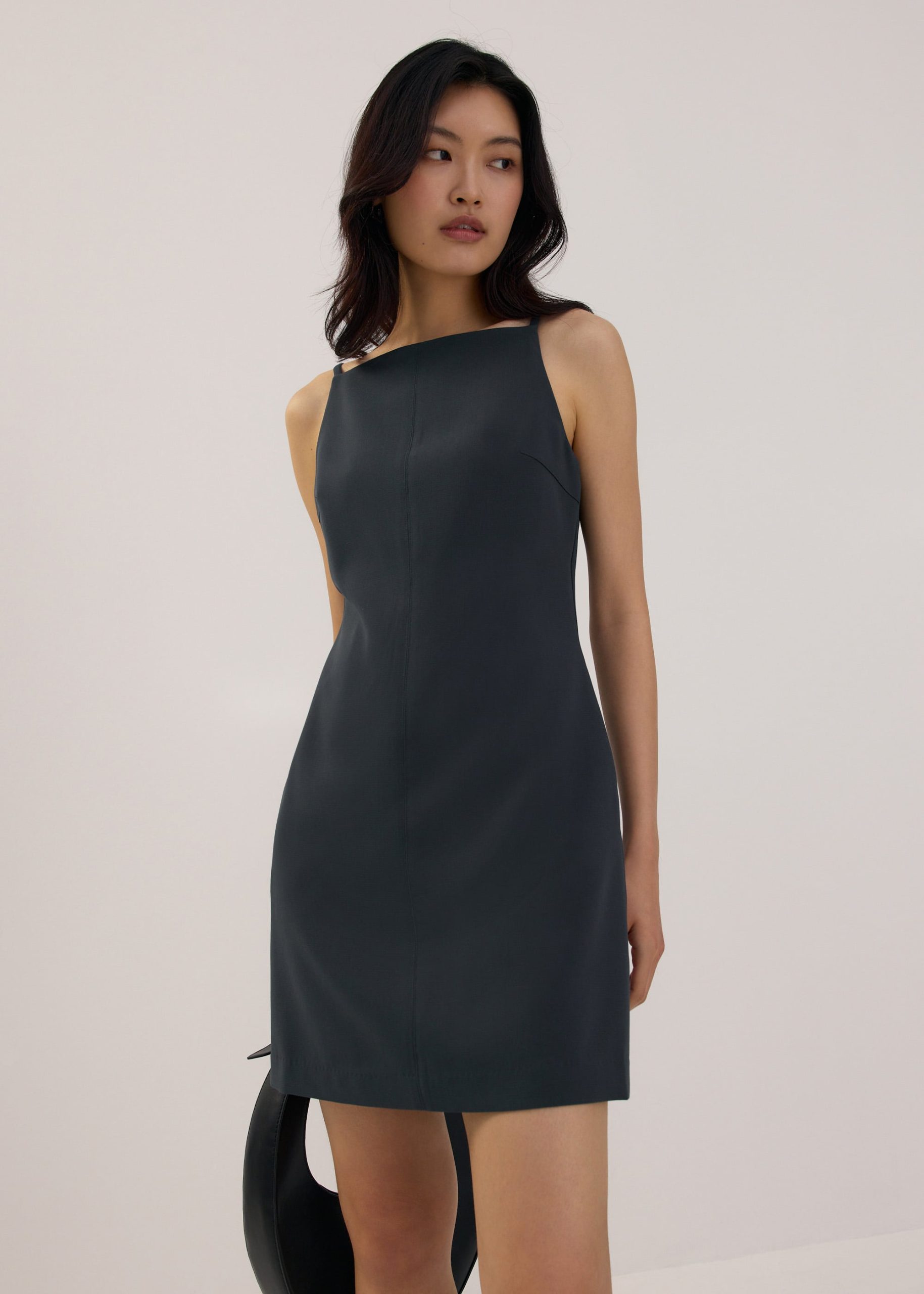 Boat Neck Shift Mini Dress - Image 5