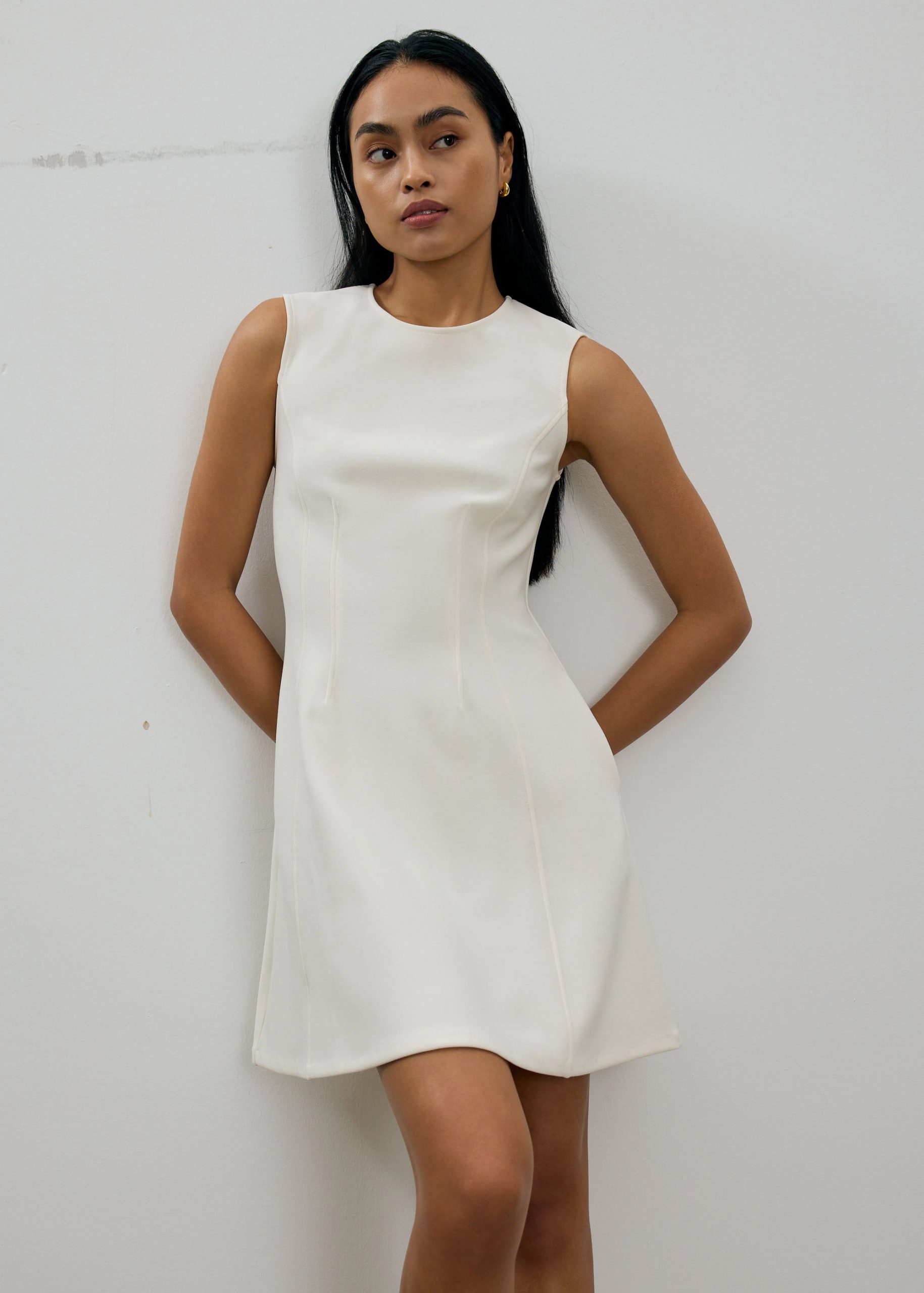 Hera Classic Panelled A-line Mini Dress - Image 13