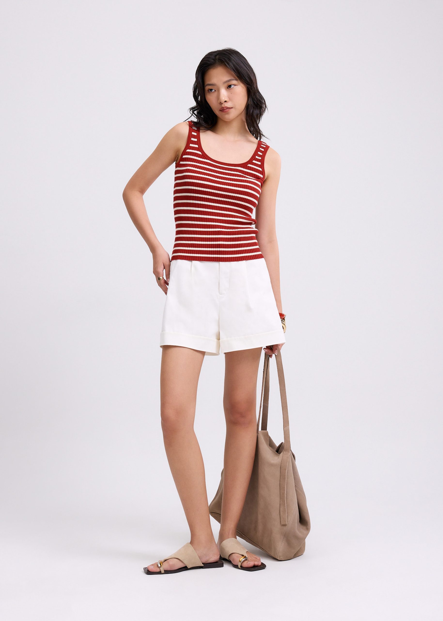 Alyssa Elastic Cotton A-line Shorts - Image 8