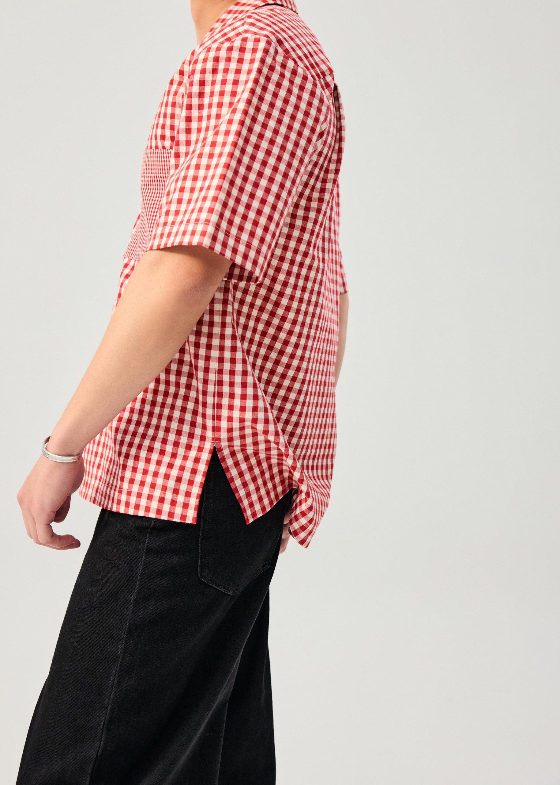 Unisex Relaxed Gingham Cotton Button Down Shirt - Image 8