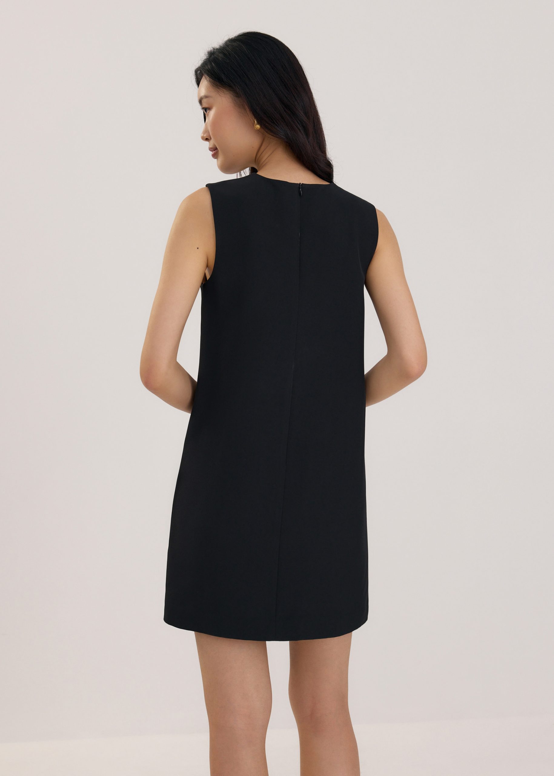 Round Neck Shift Mini Dress - Image 4
