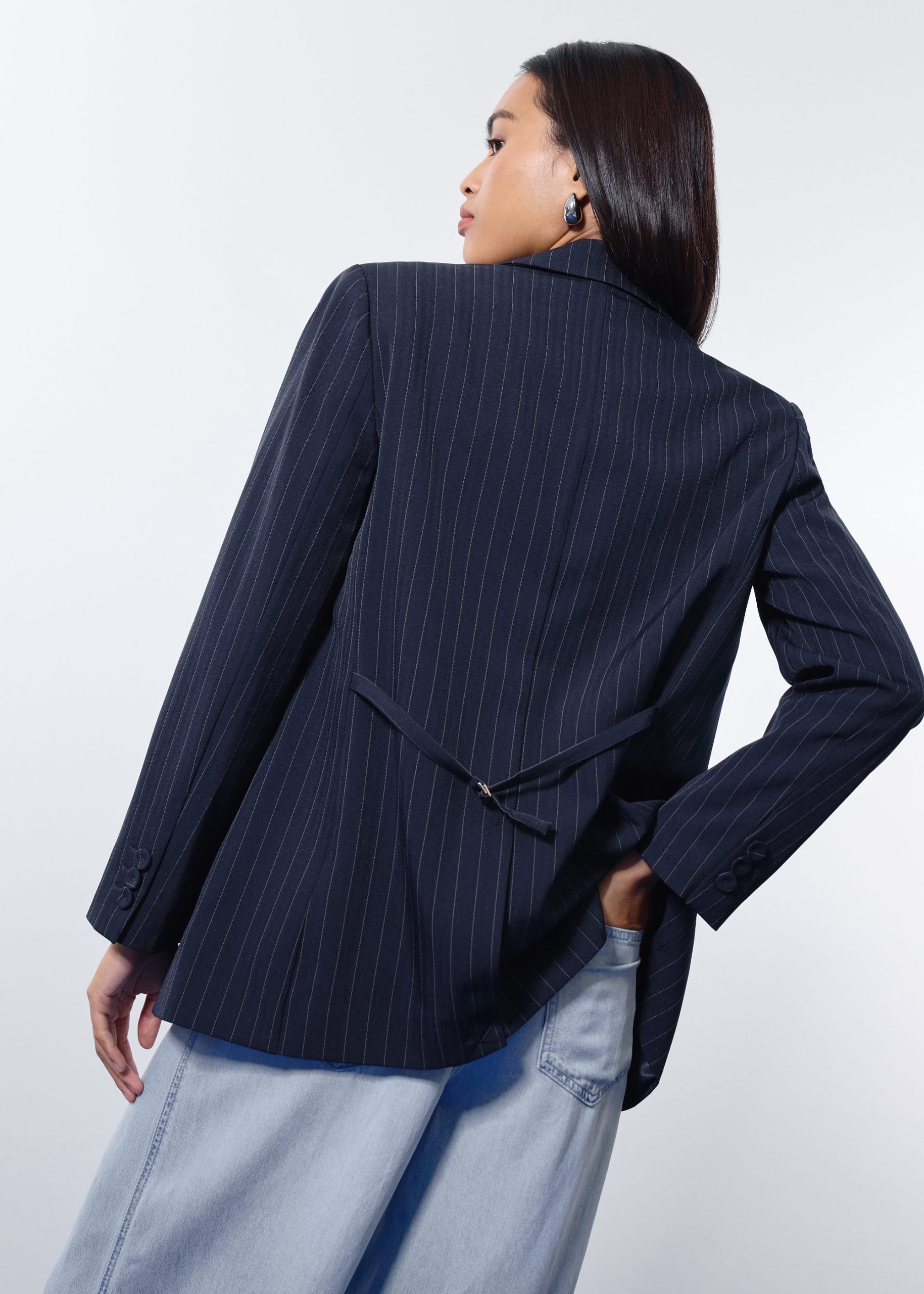RuchedReady® Rachel Pinstripe Adjustable Waist Blazer - Image 13