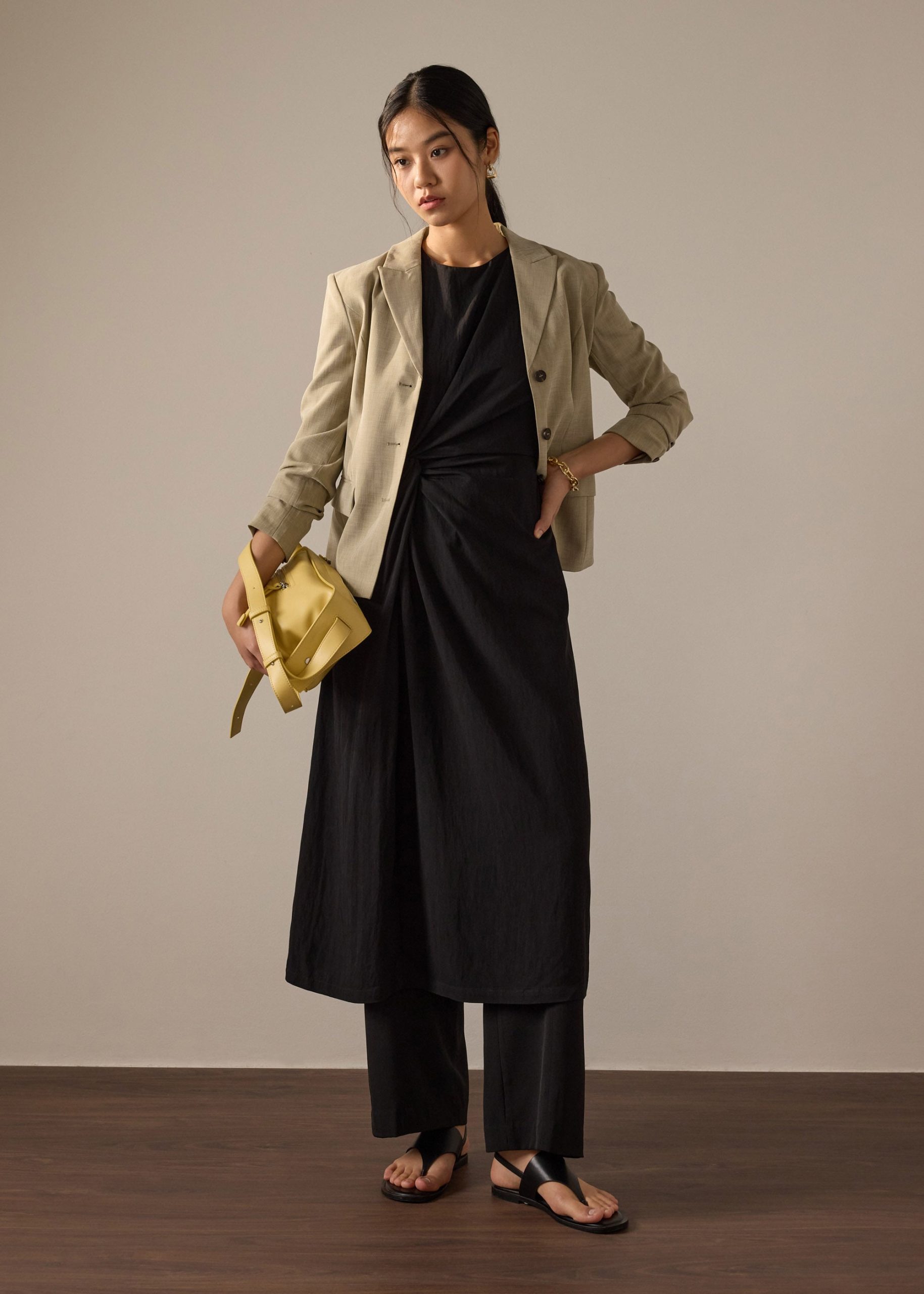 Crinkled Twist Knot Midaxi Dress - Image 5